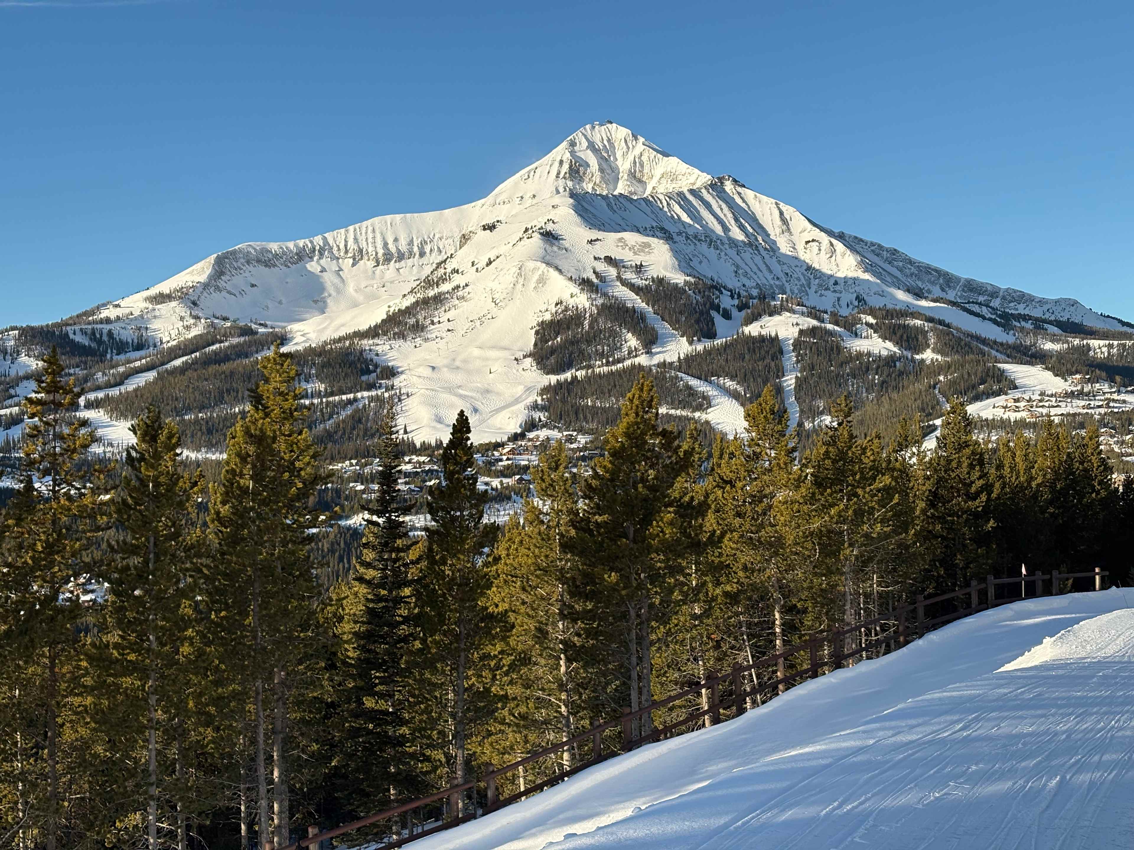 View down the road from host, on the way to Big Sky Skiing. 