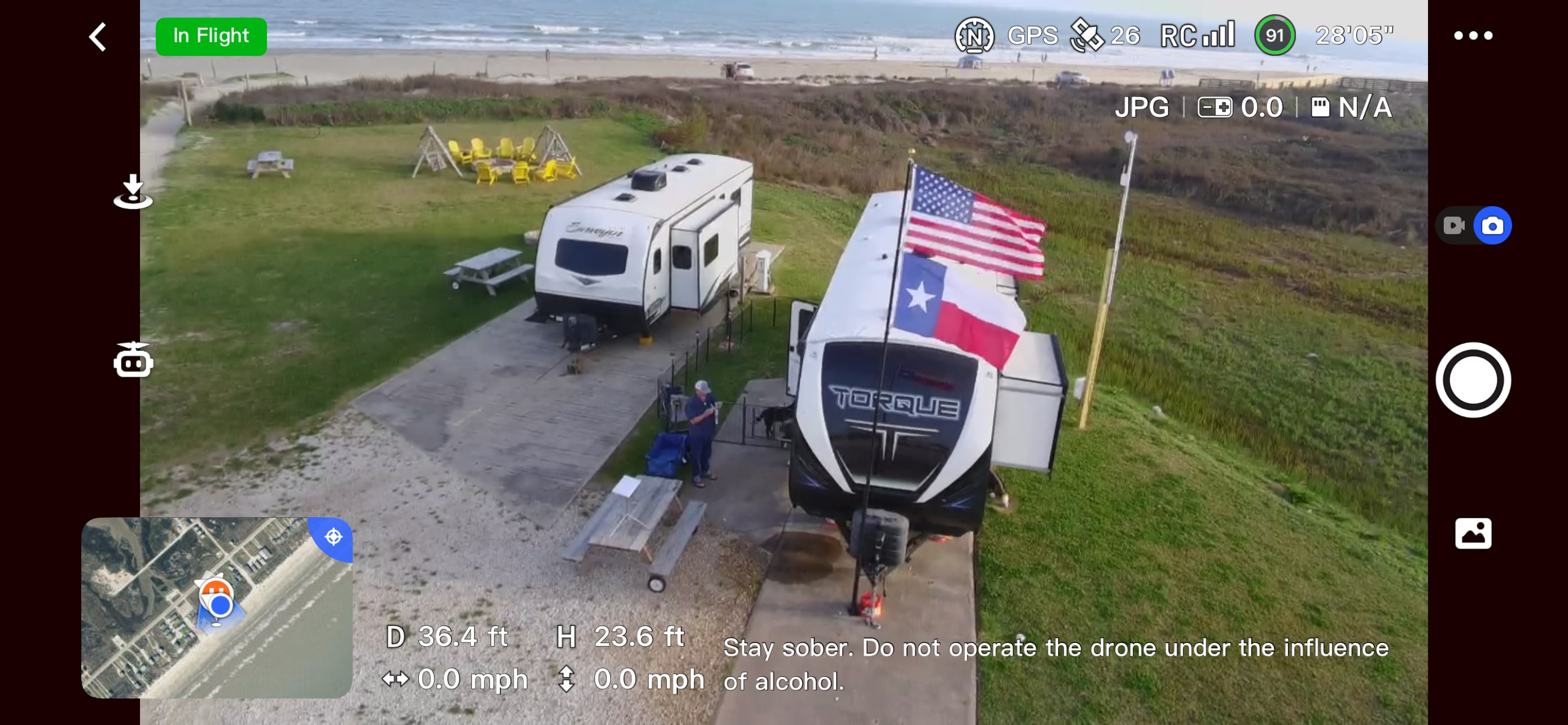 We are the RV on the right in Site #2