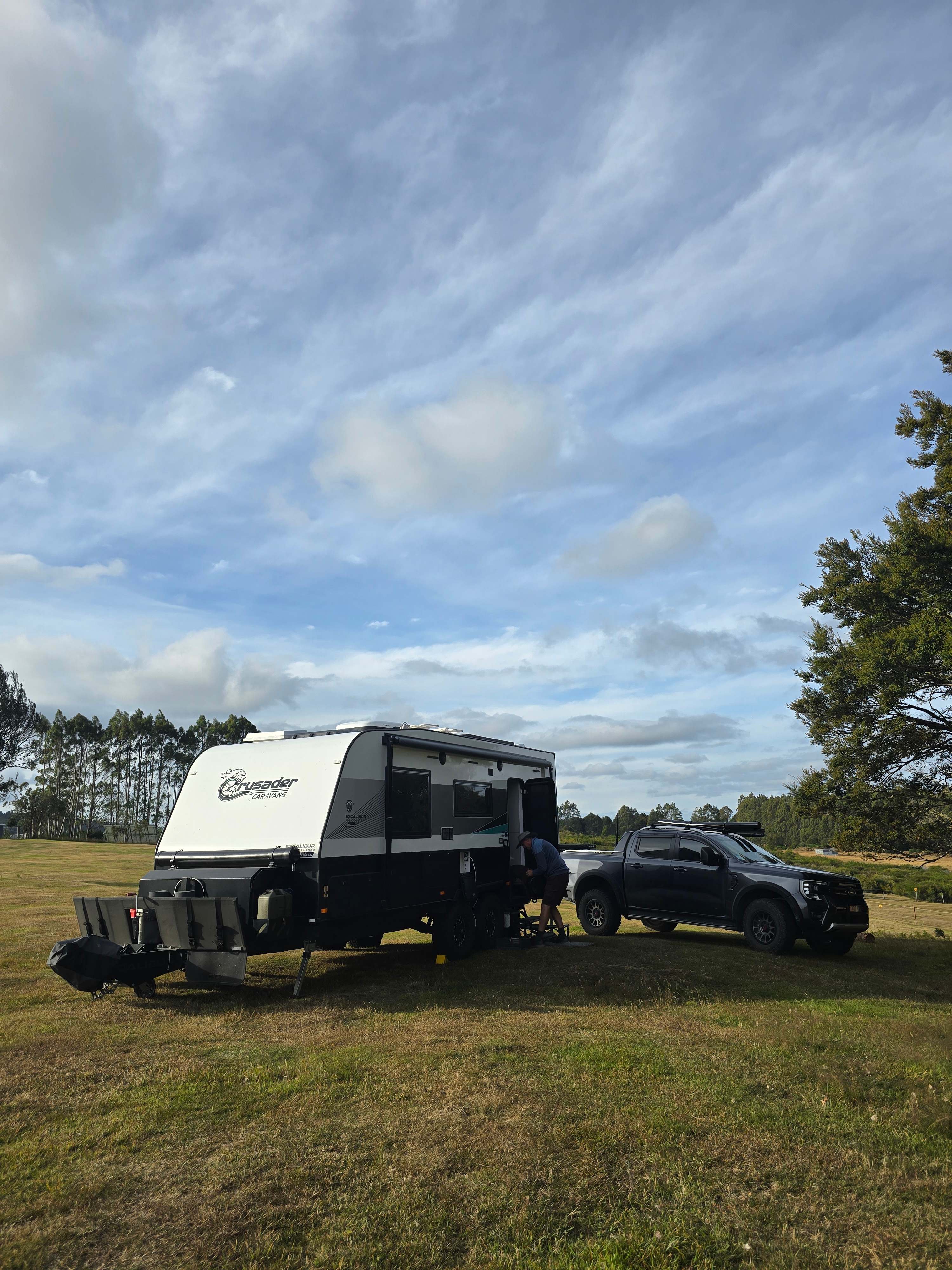 Our spot in the paddock 