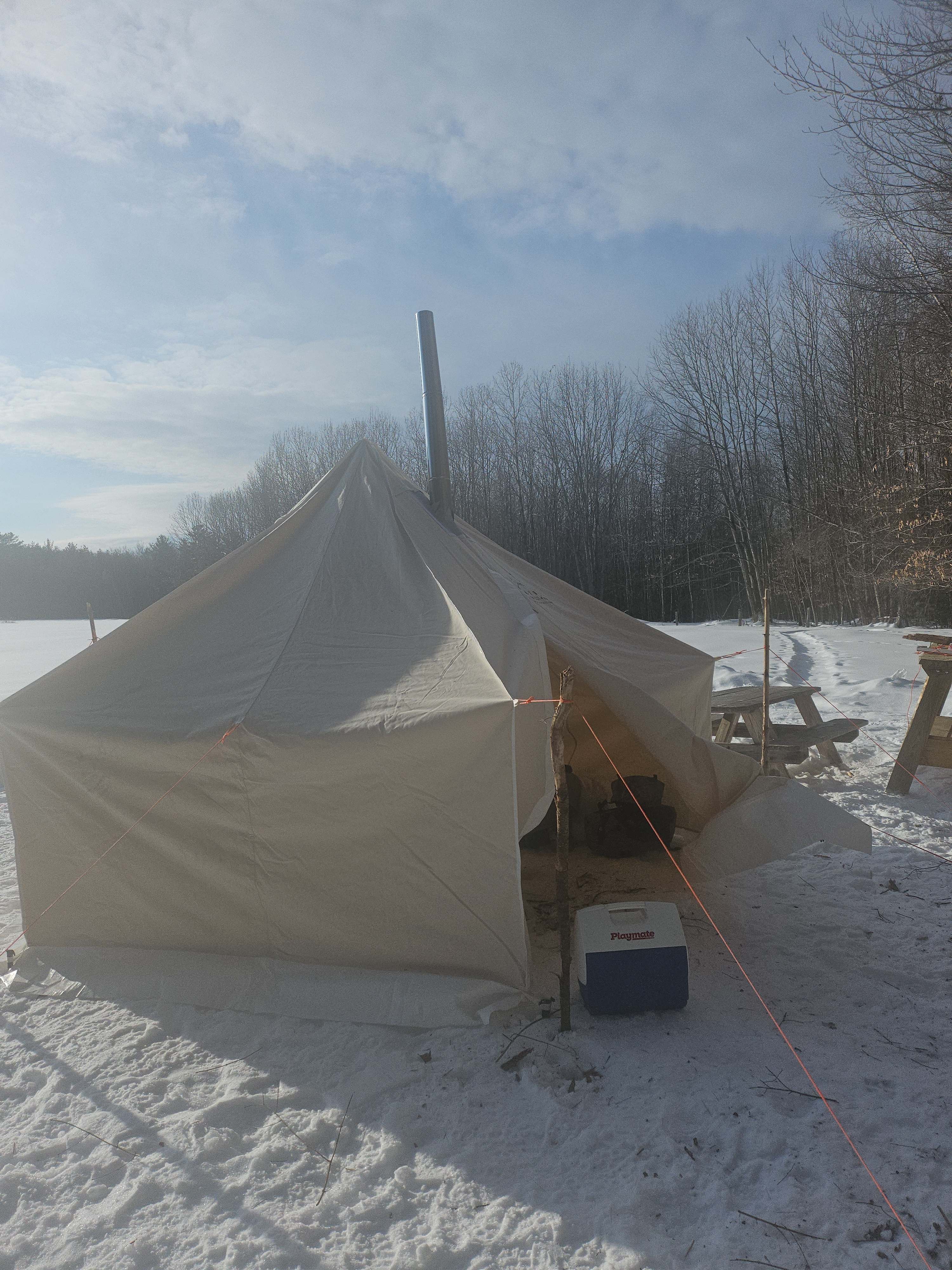 Plenty of snow, lots of room, starry skies, and wooded trails to explore.