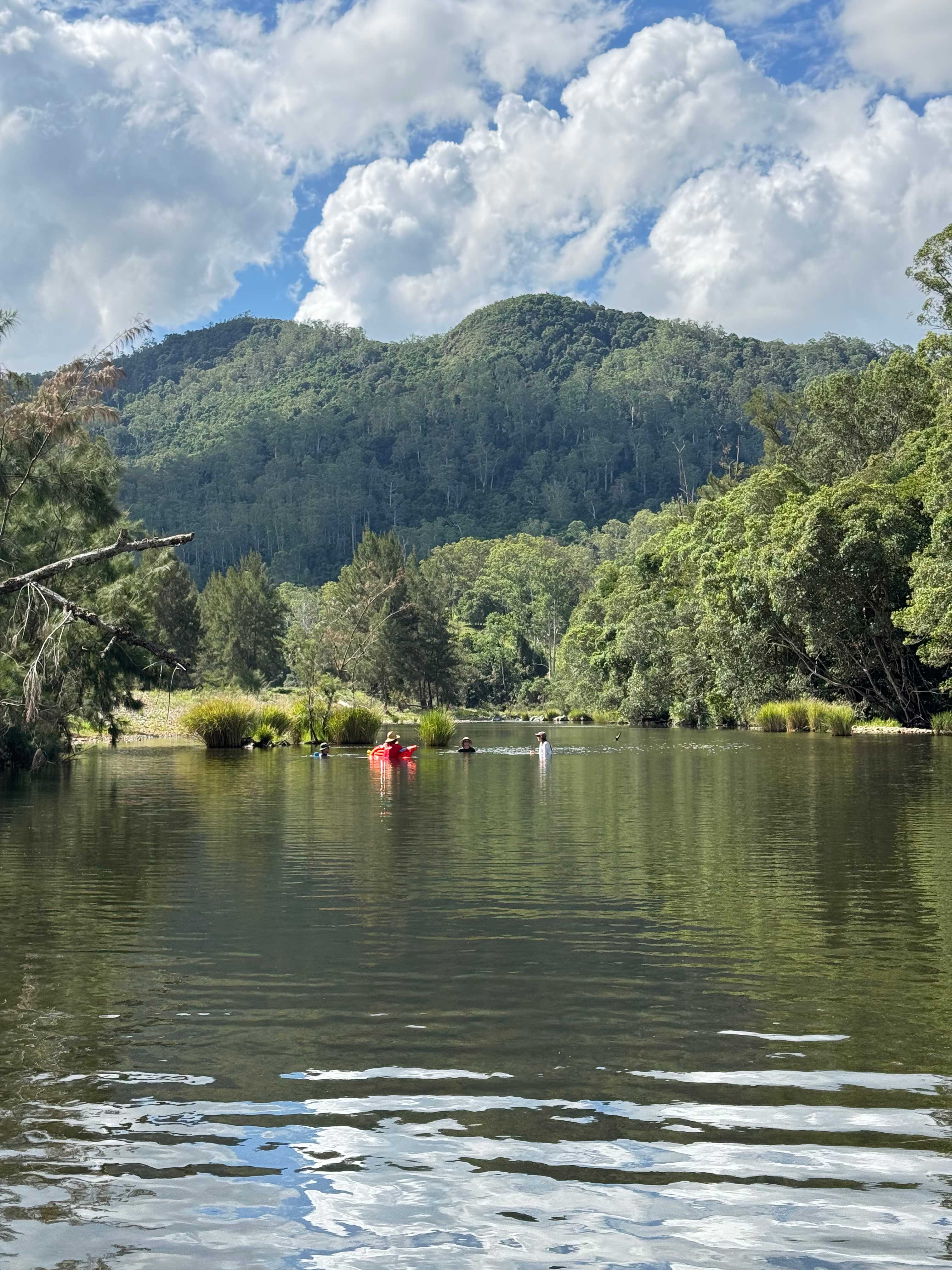 Swimming hole right below camp 