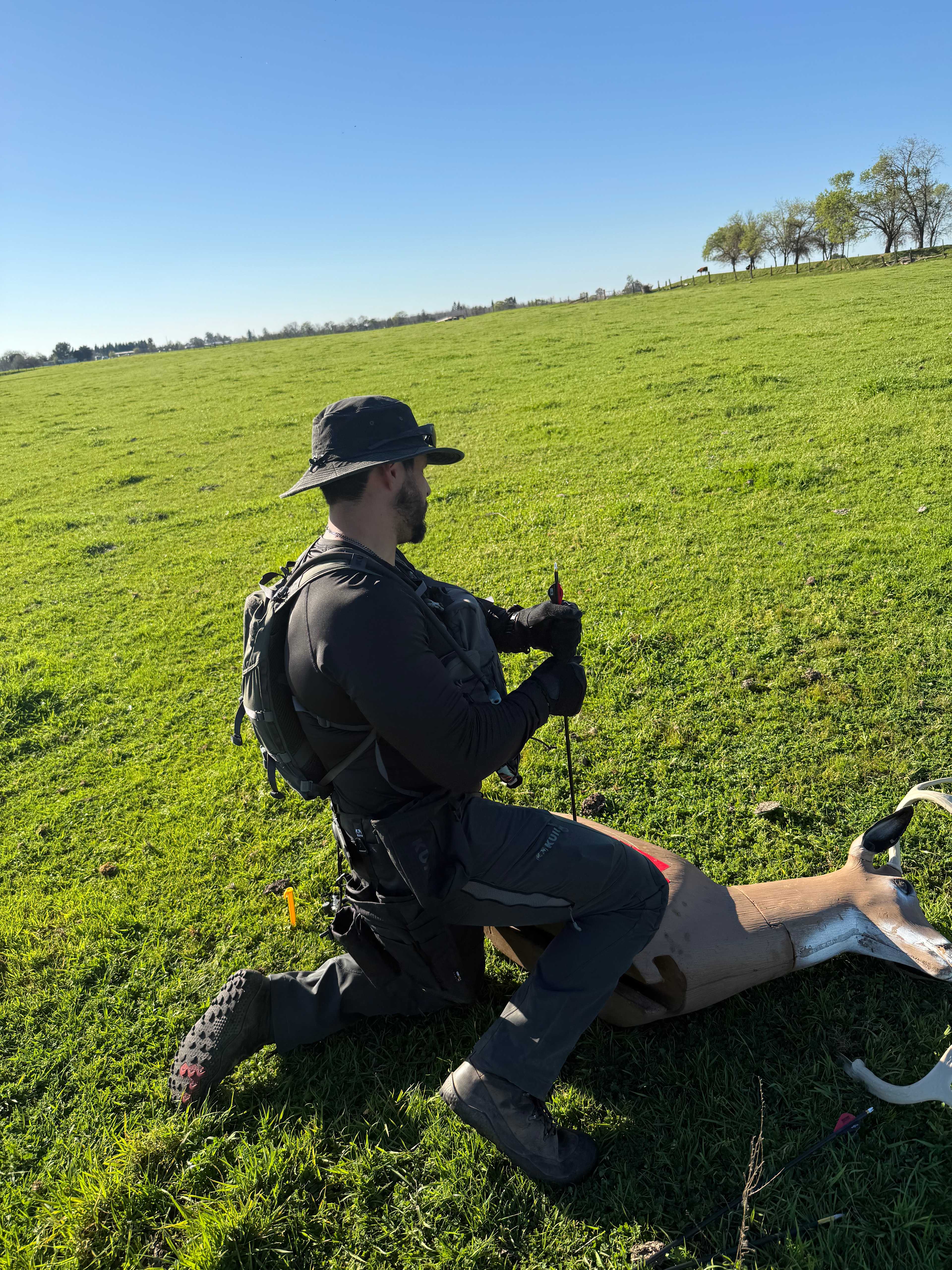 Alan let us practice with our bow and target that we brought. 