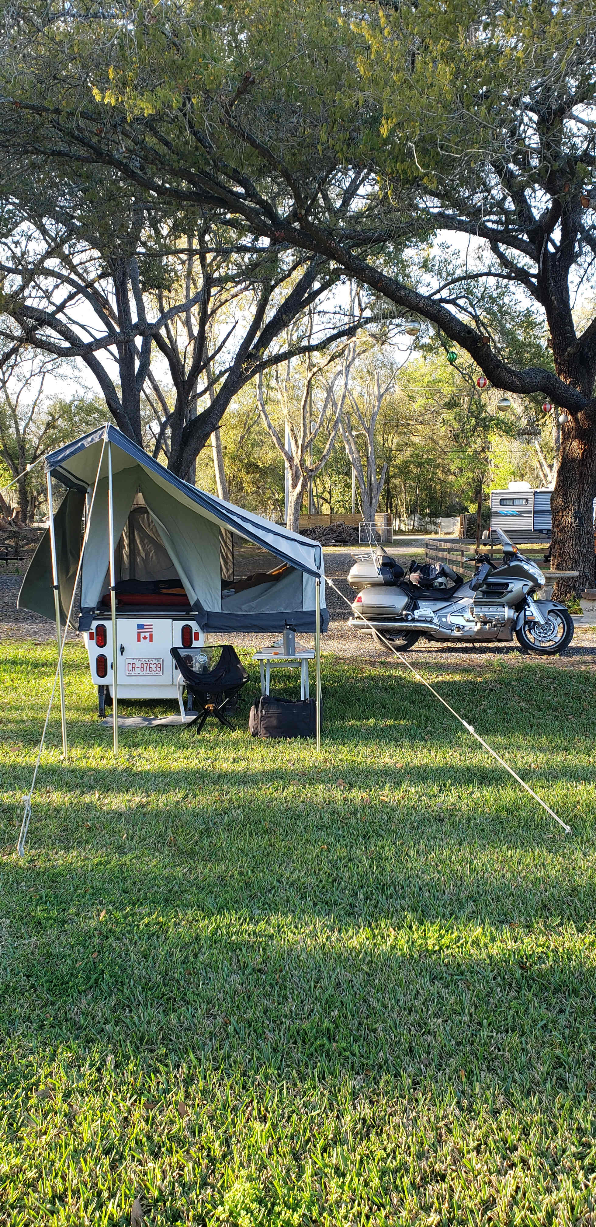 Able to keep the bike on the hard pac. 