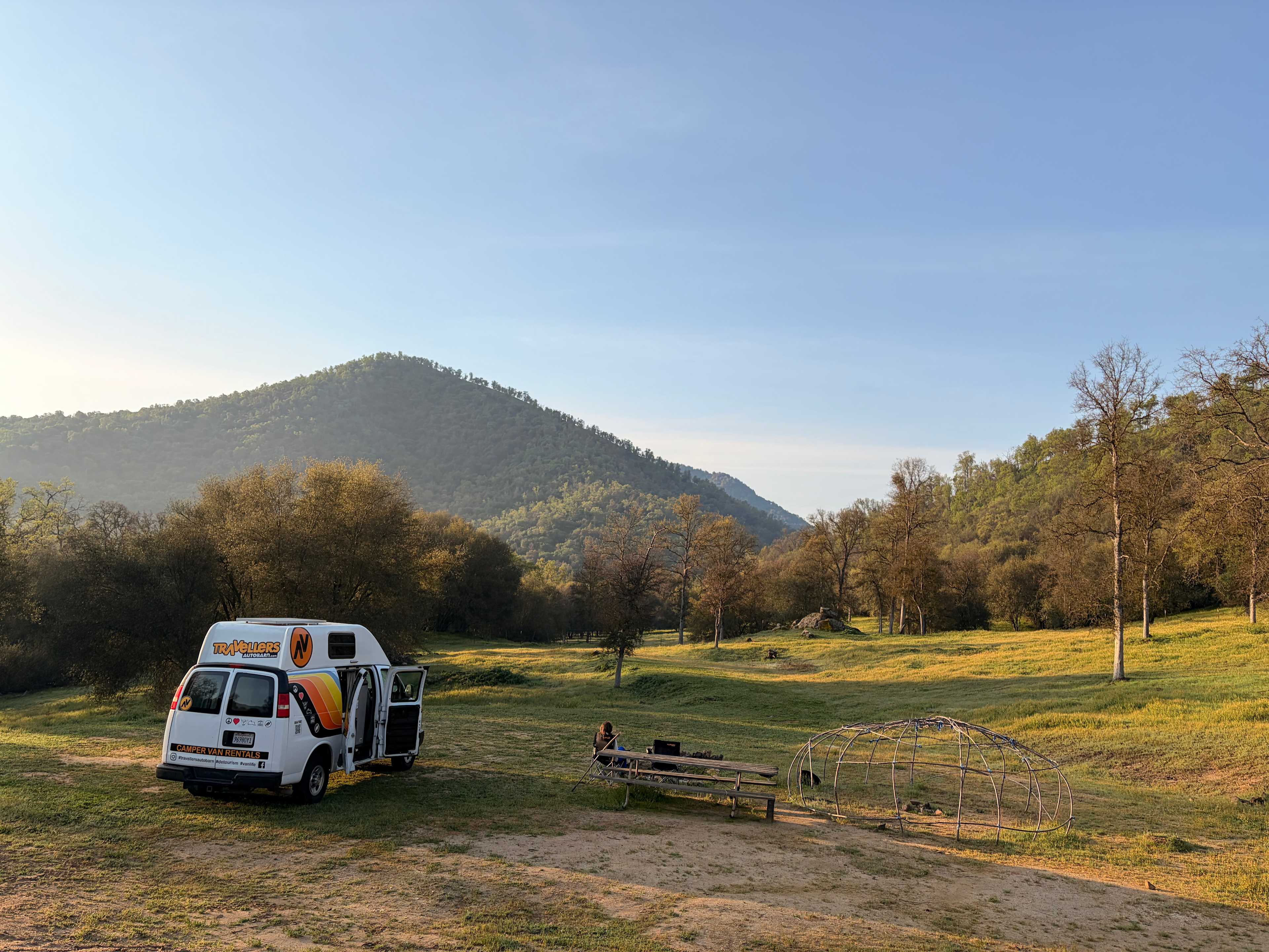 our view from the larger site (used for group camping)