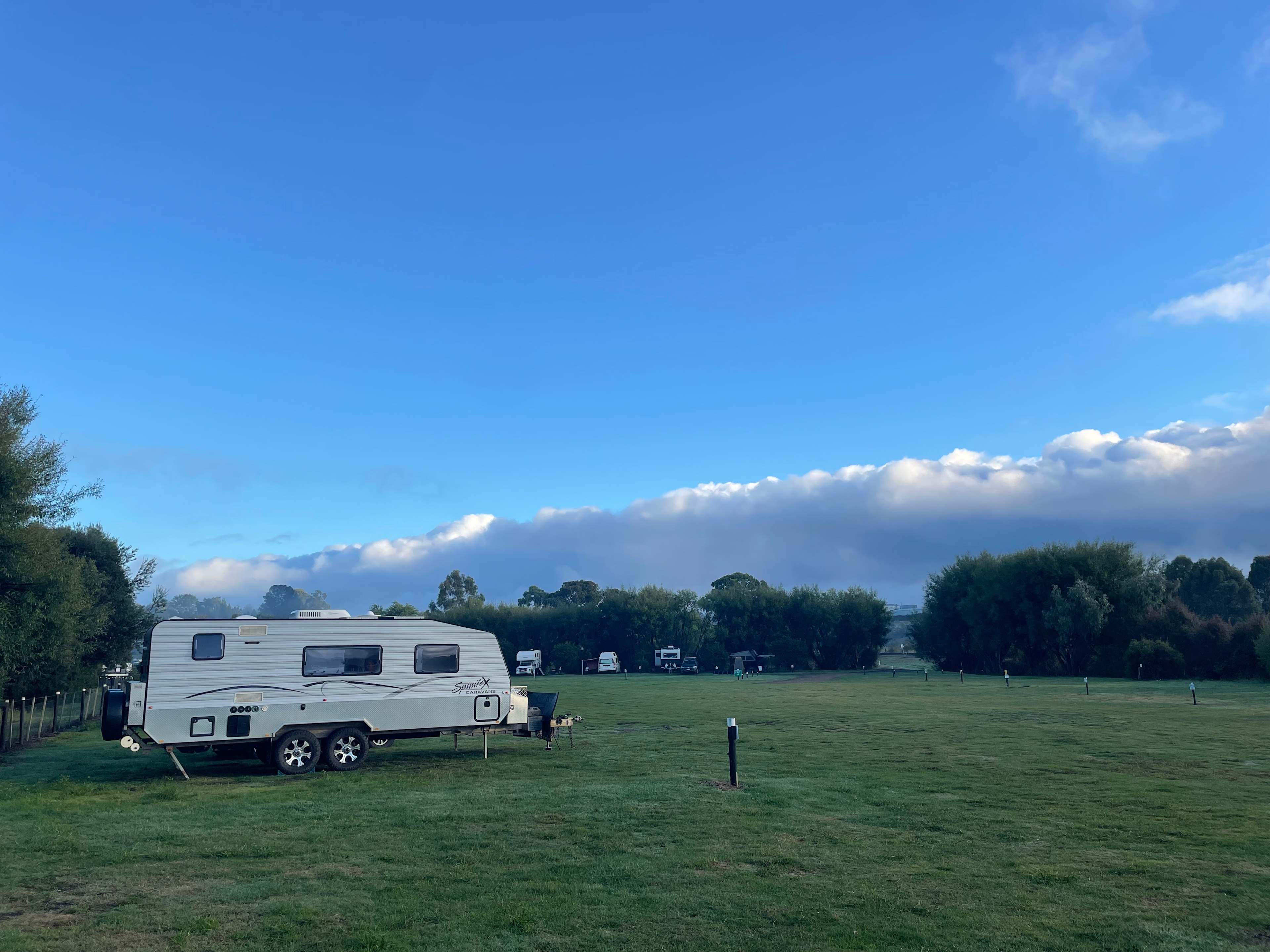 The view of improving weather from our site.