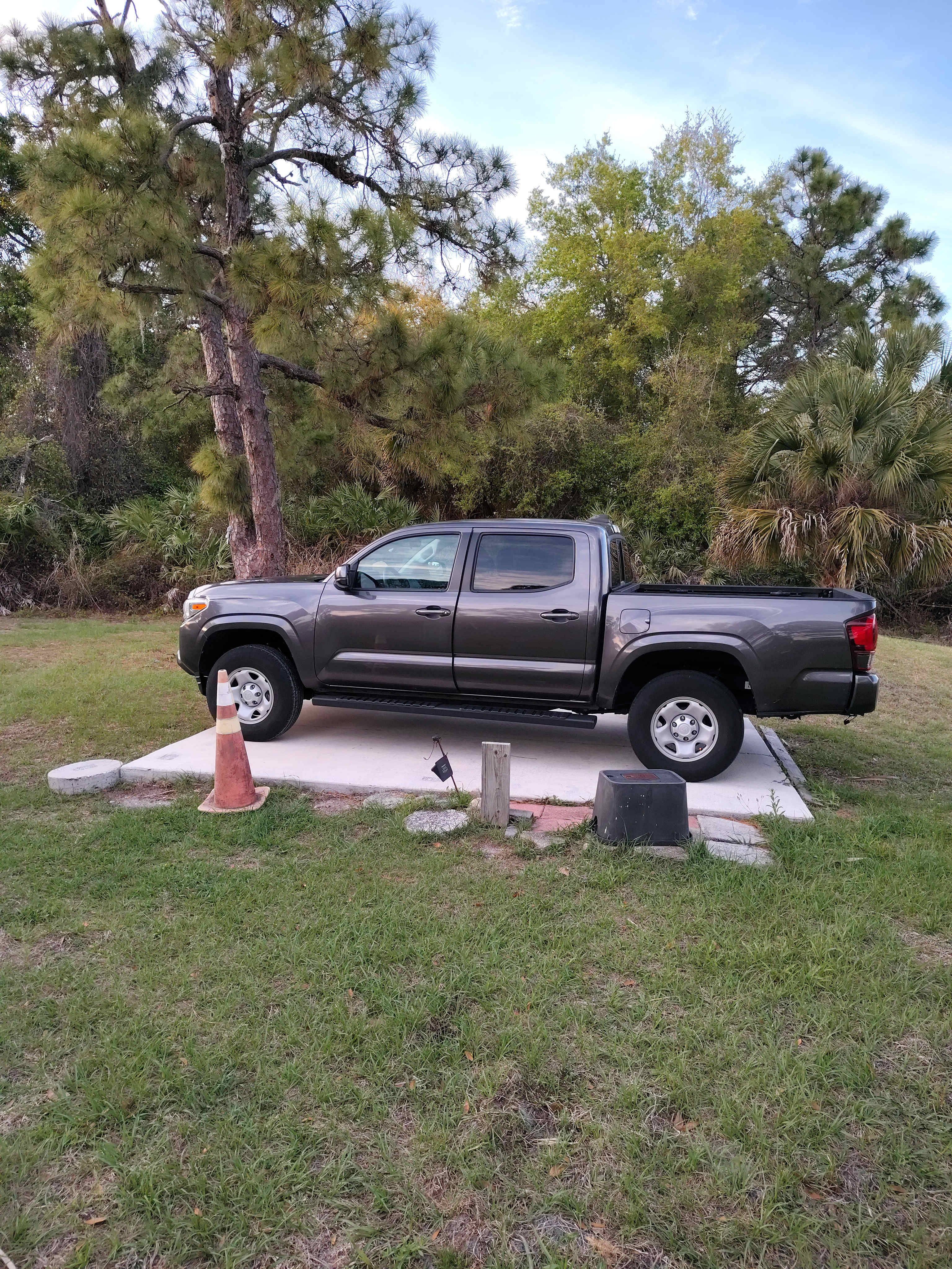 The East parking pad
