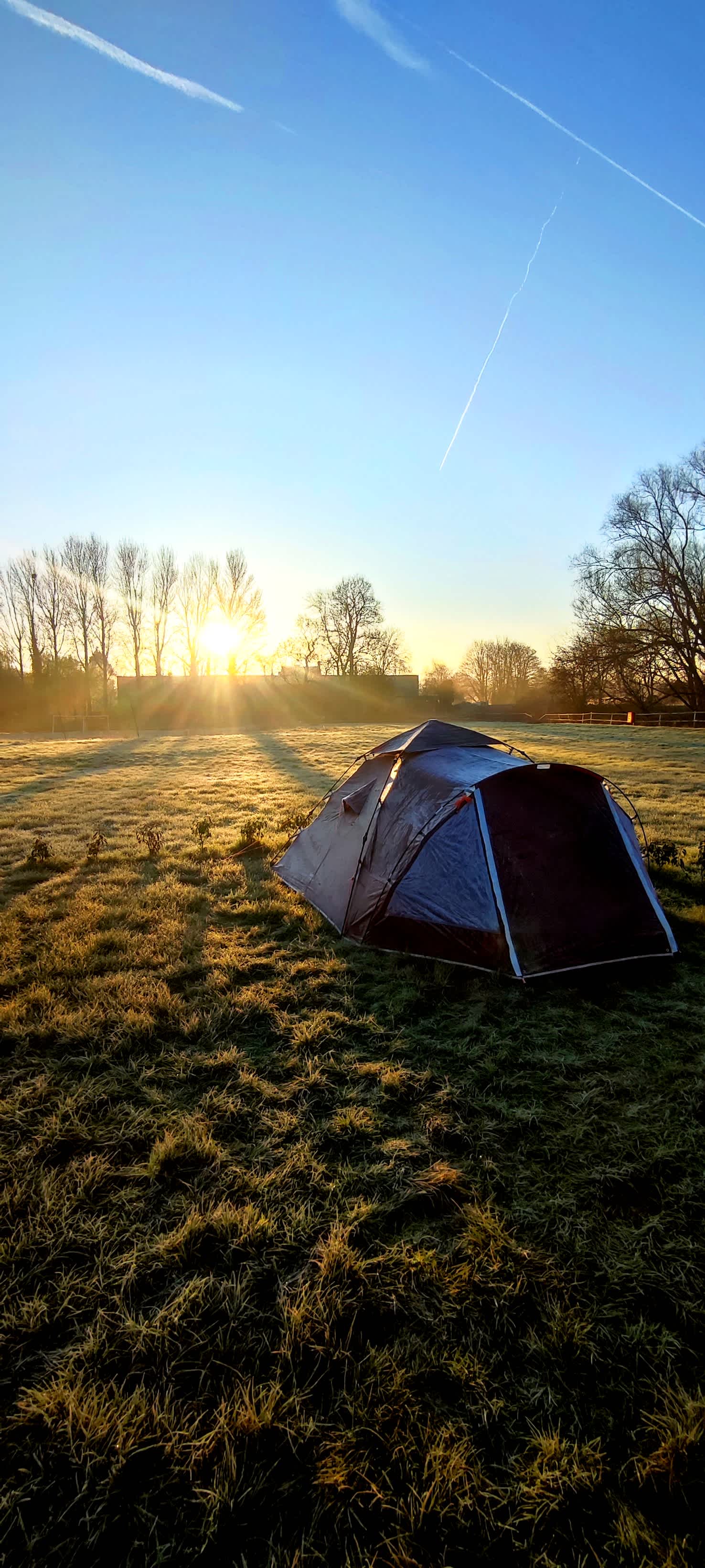 6AM view over the frozen tent!