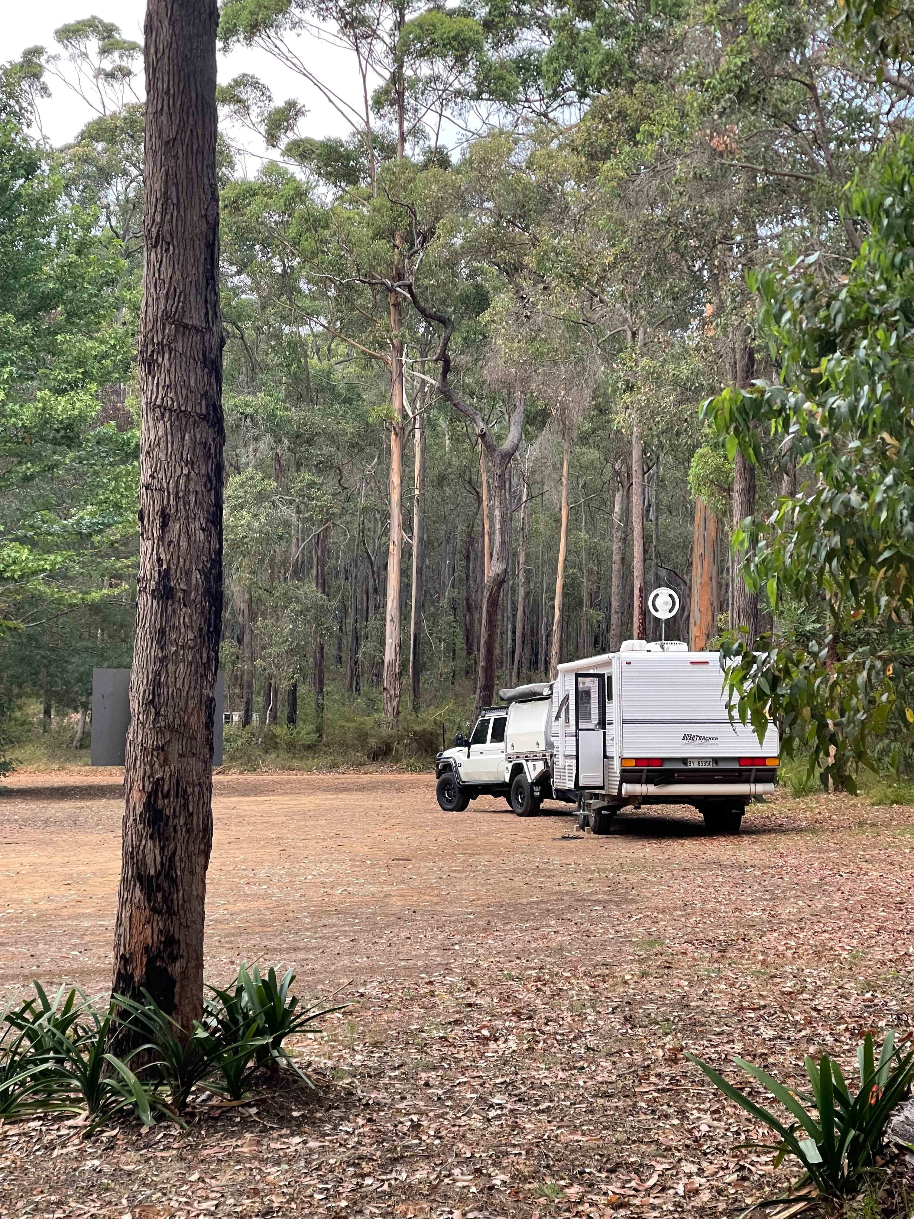 Plenty of room for parking and remaining hooked up