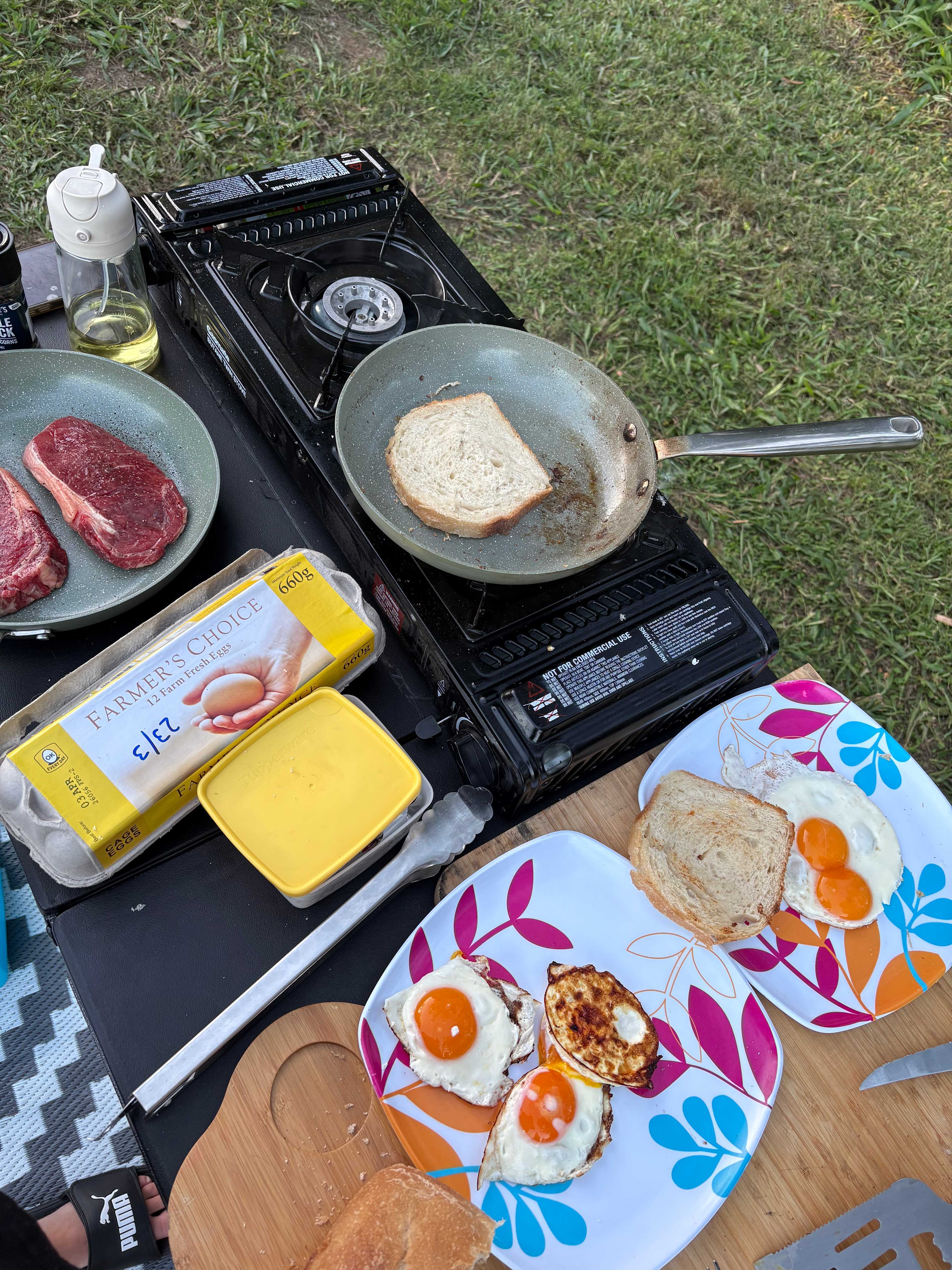 the plate on the right was a double yolker 