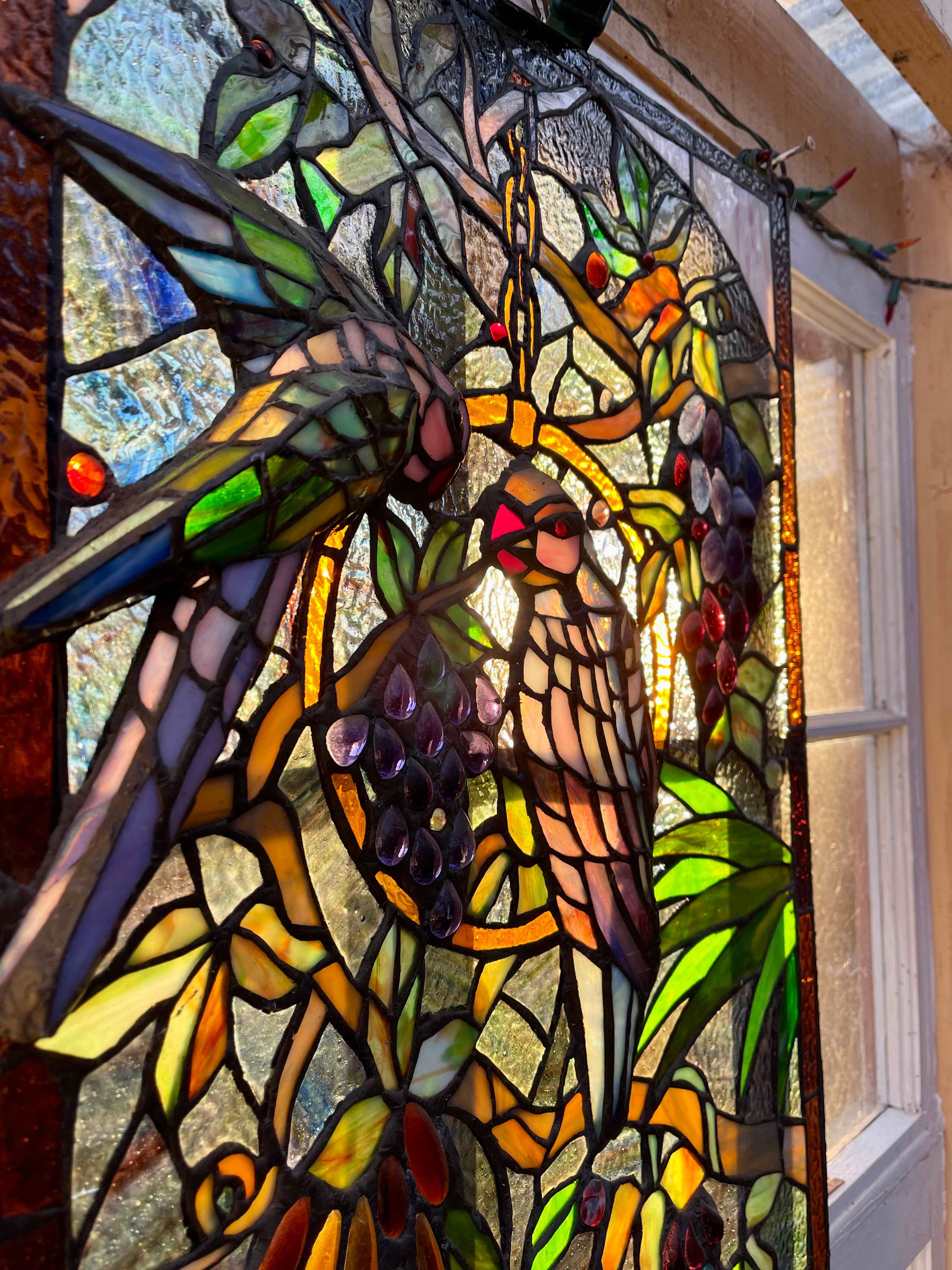 Stained glass in sunroom