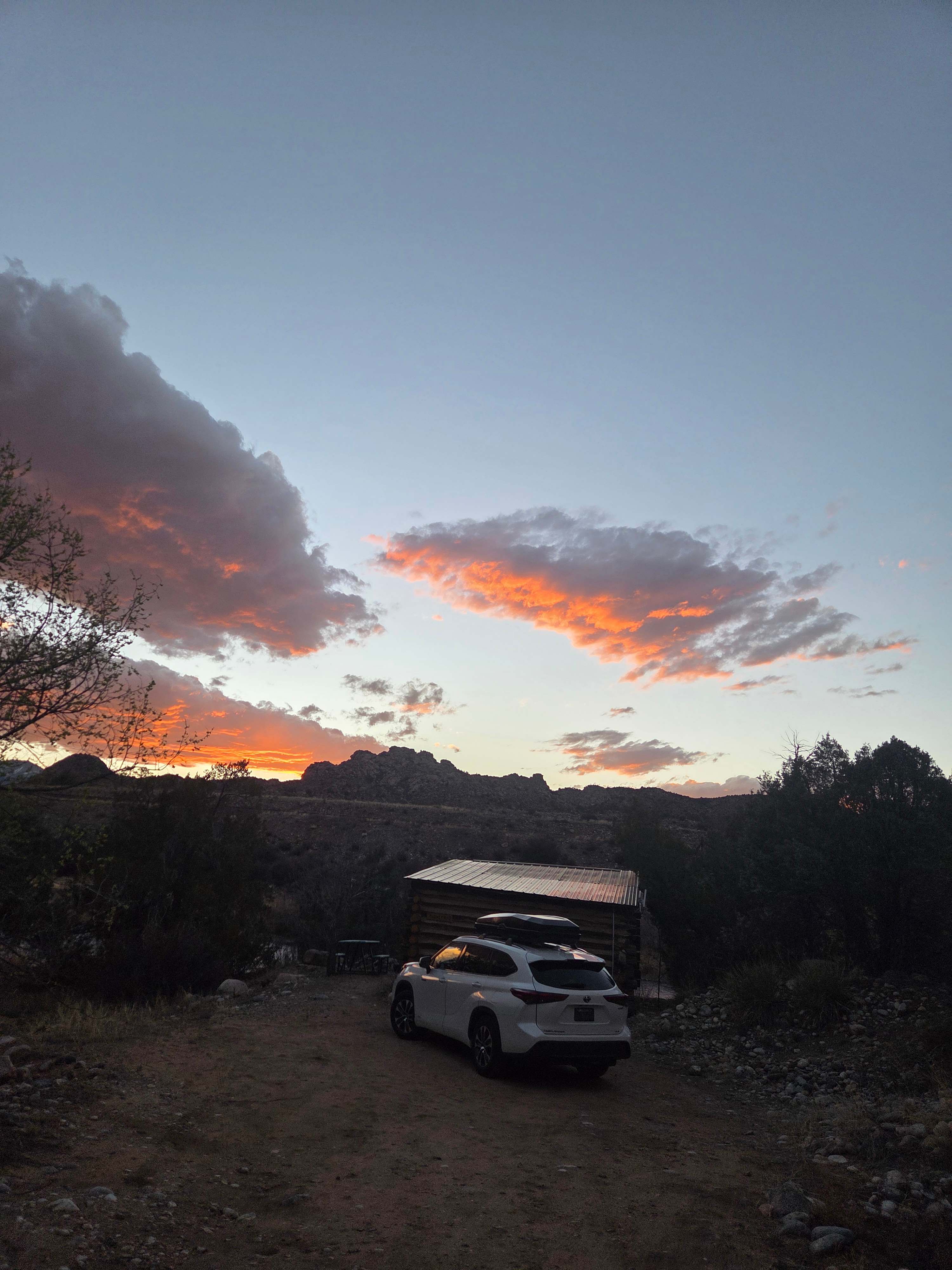 View of cabin from driveway 