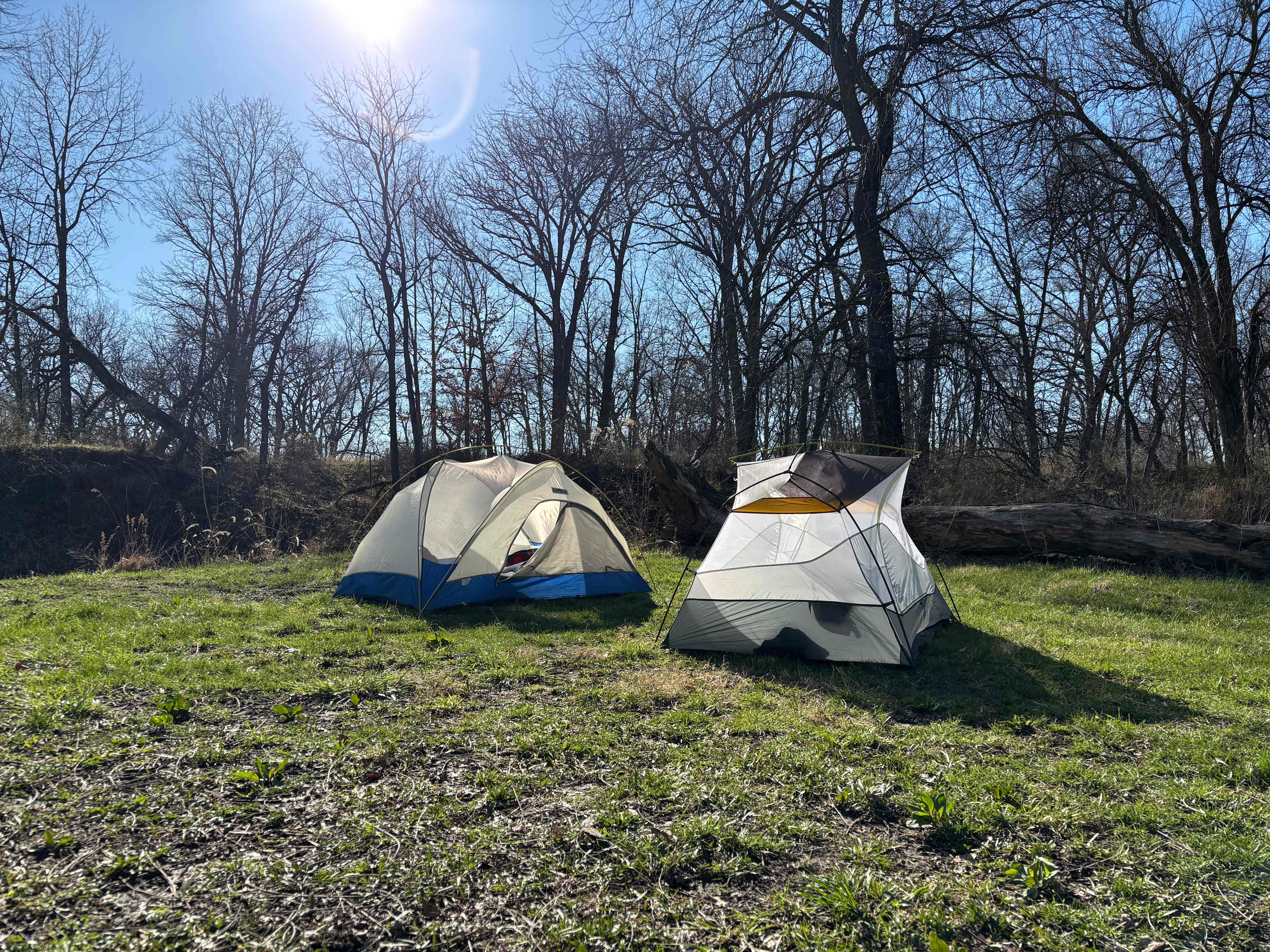 Tent side next to creek 