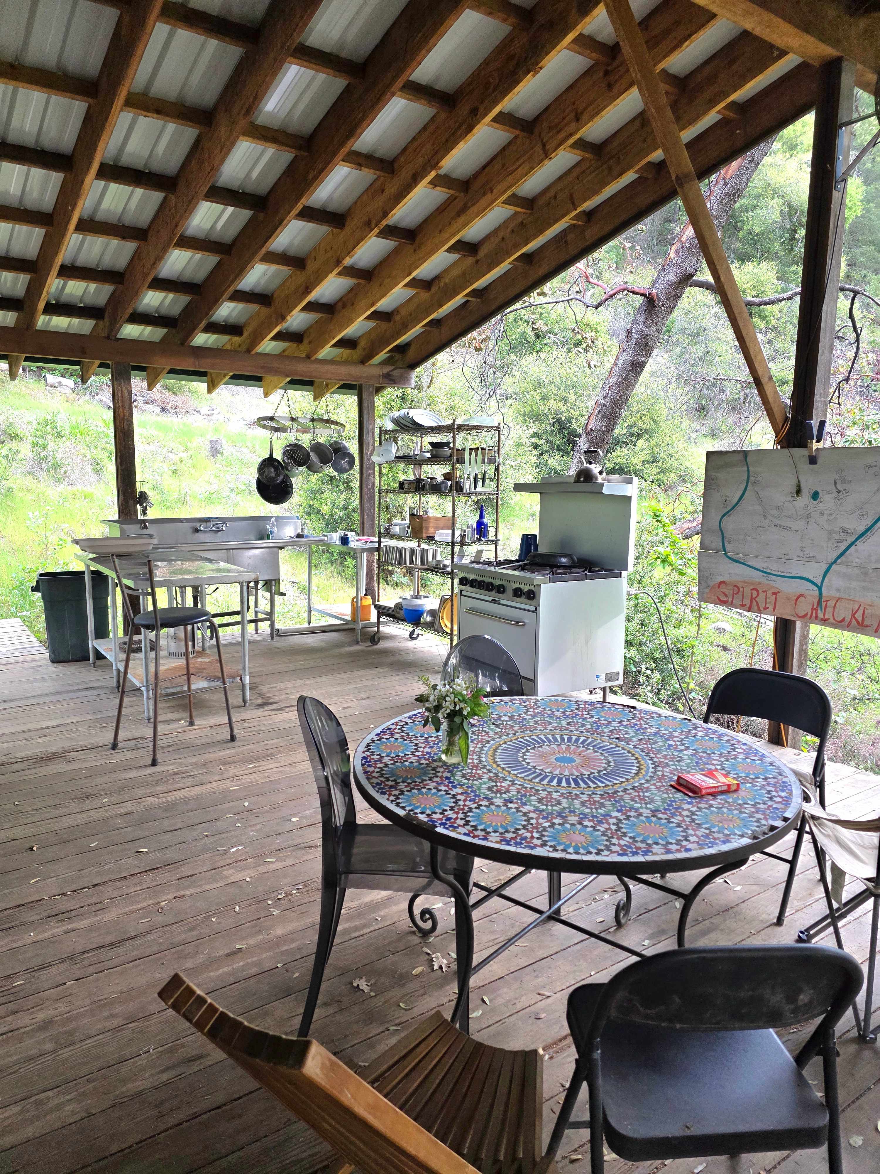 Outdoor communal kitchen