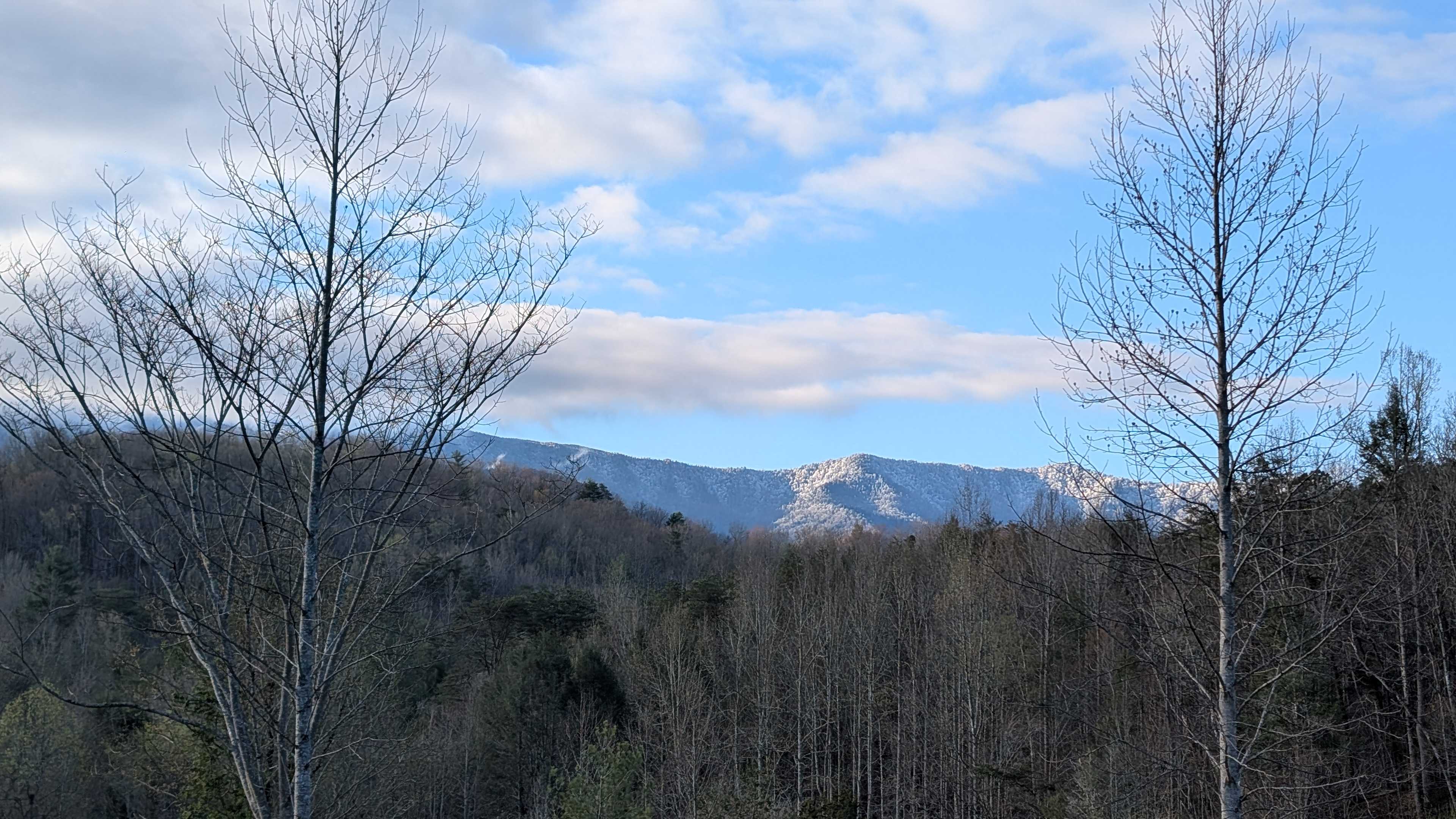 The view from our hilltop campsite 