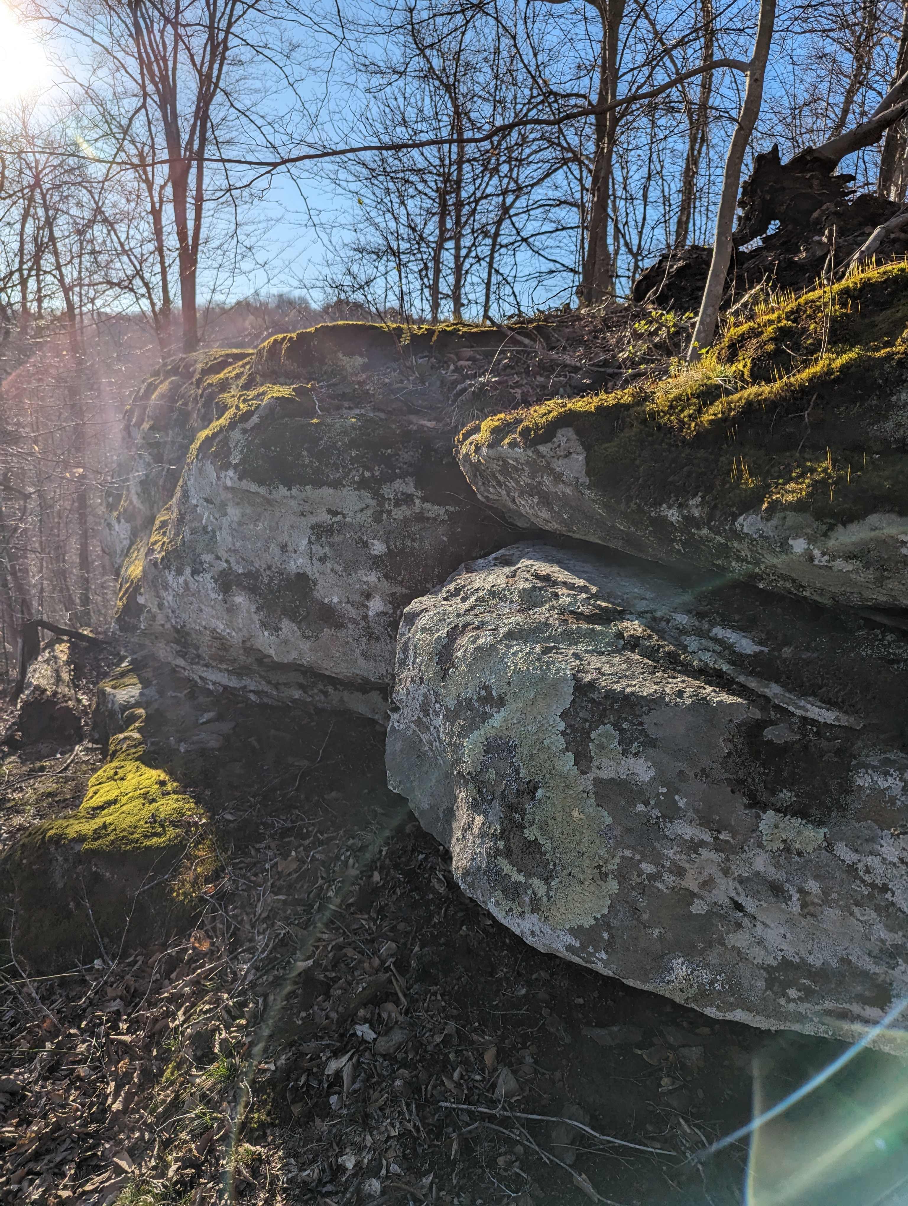 One of the rock outcroppings on the ridge