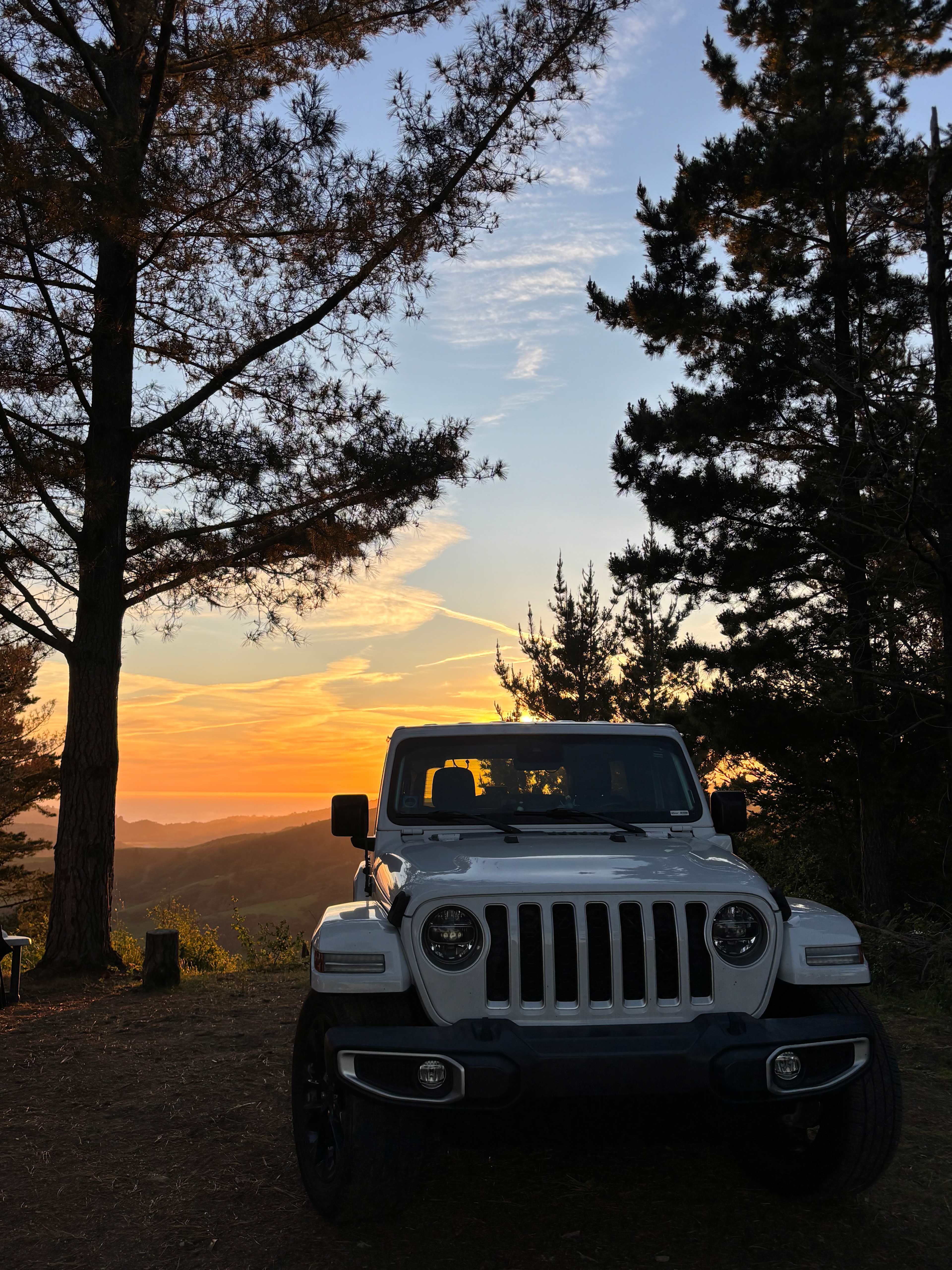 Sunset on the Ridge — views of the pacific.