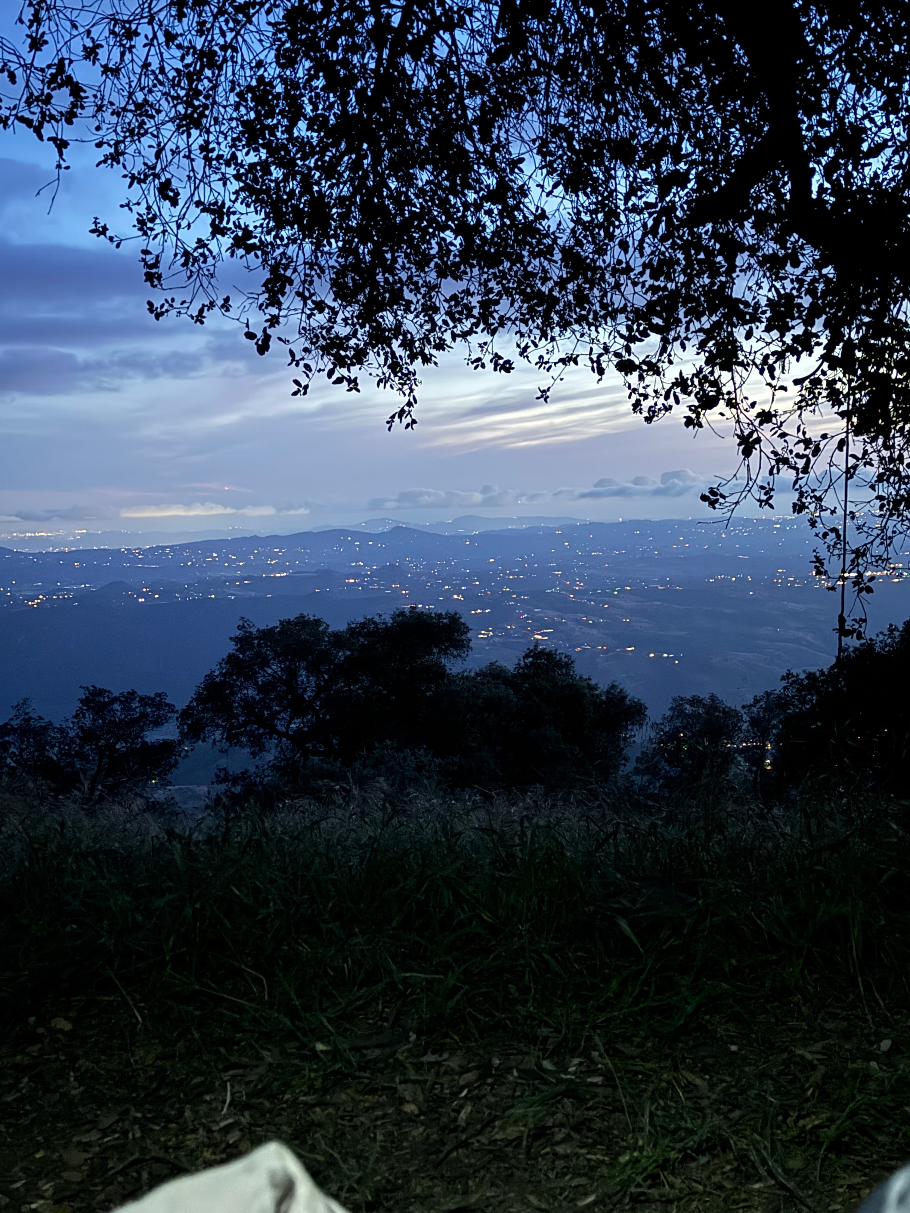 Night tent view