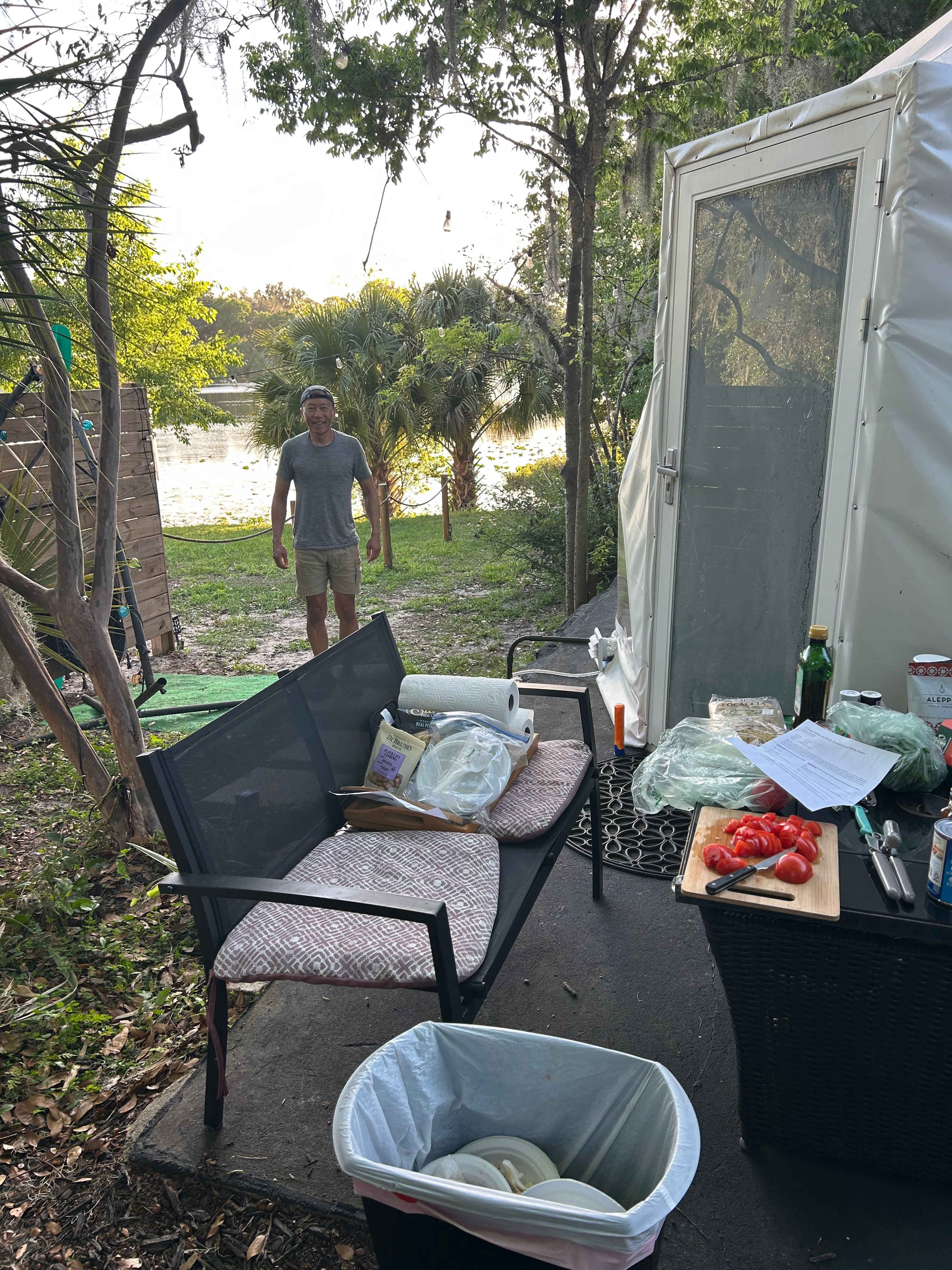 Cooking. The birds and nature is exceptional 