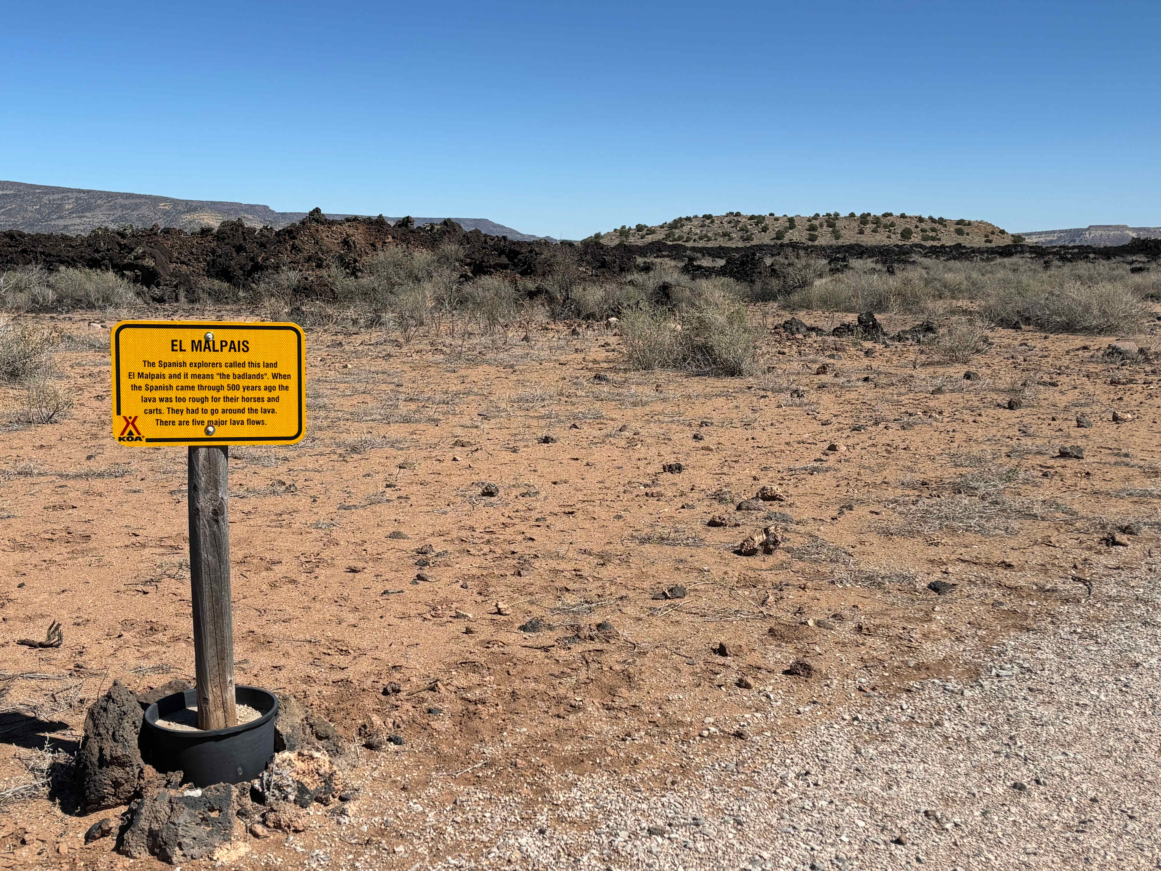 Part of the walk in the lava field. 