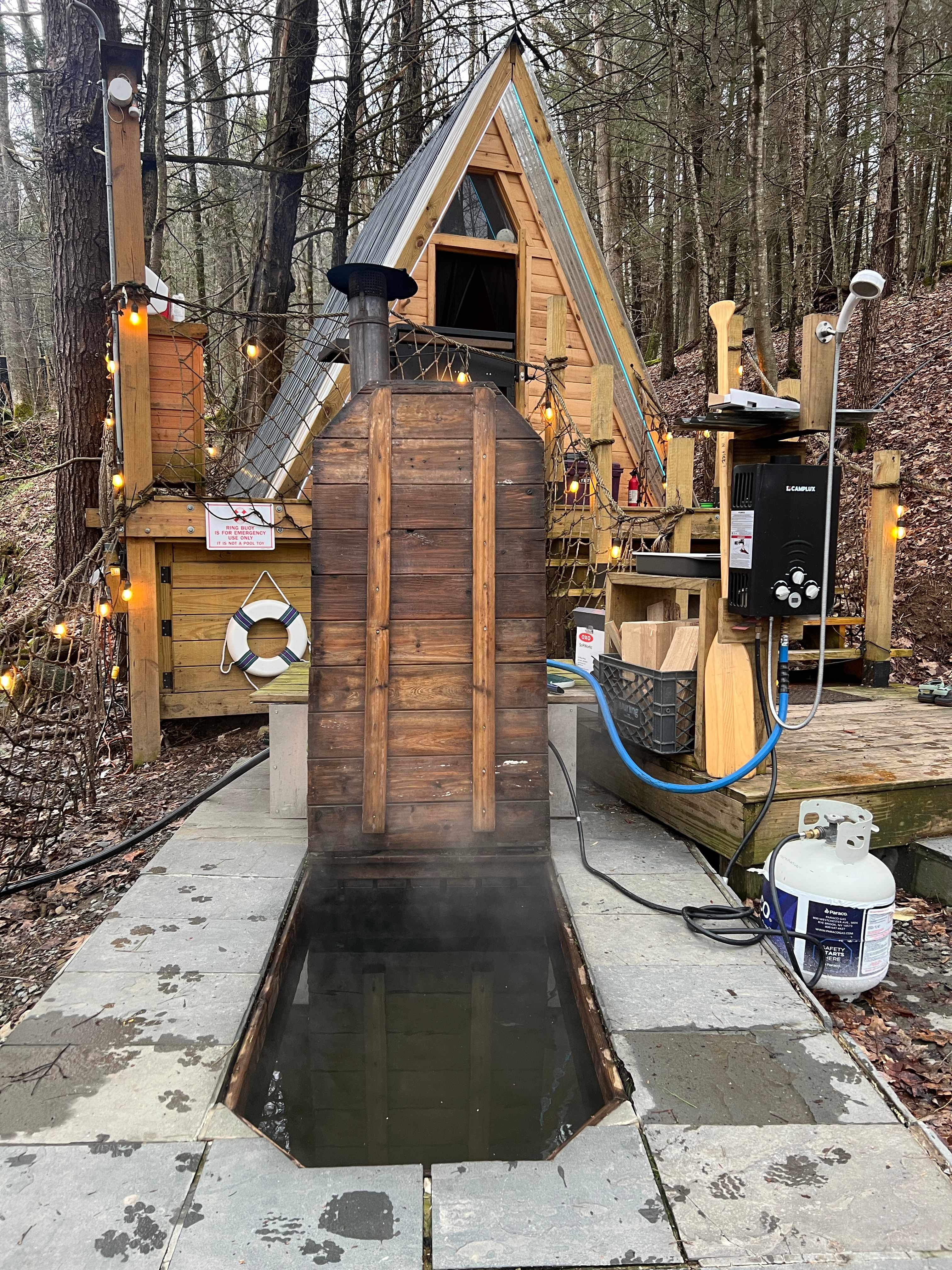 Glamping Tent Overlooking Waterfall
