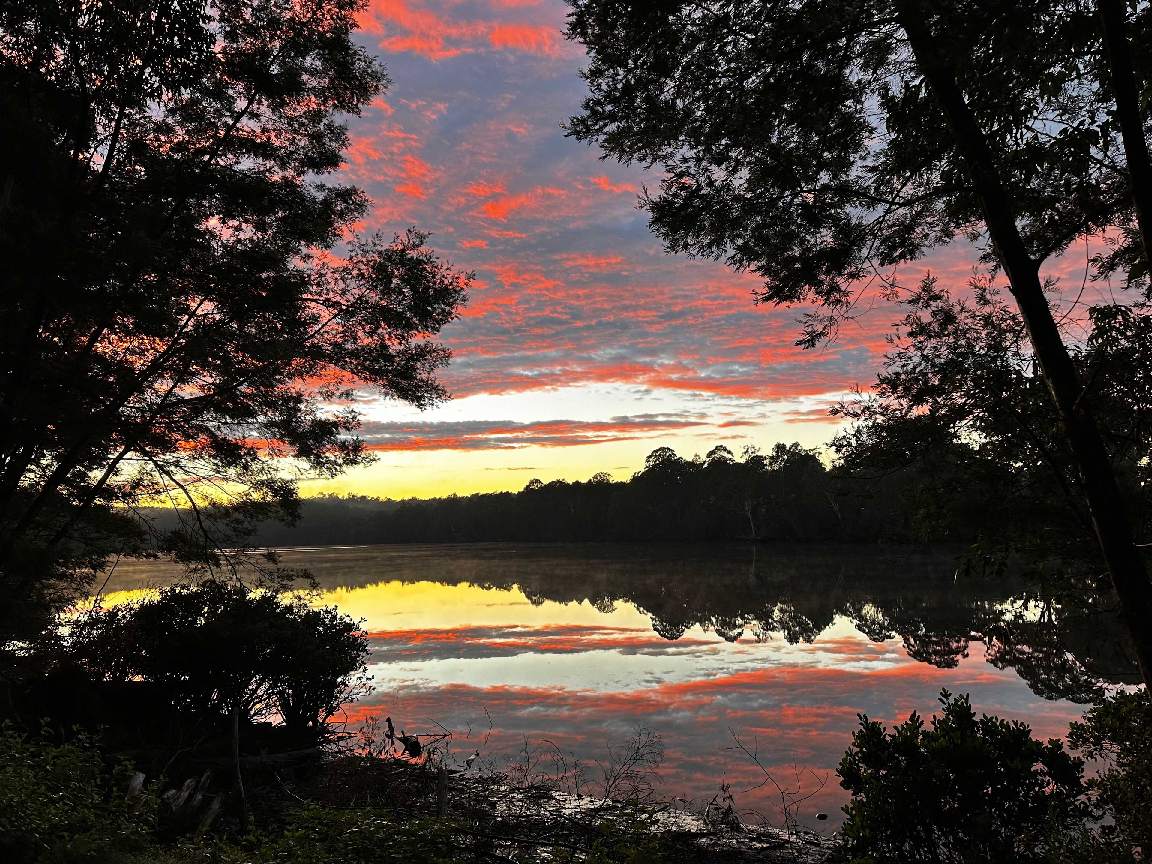 Dawn view from our campsite 