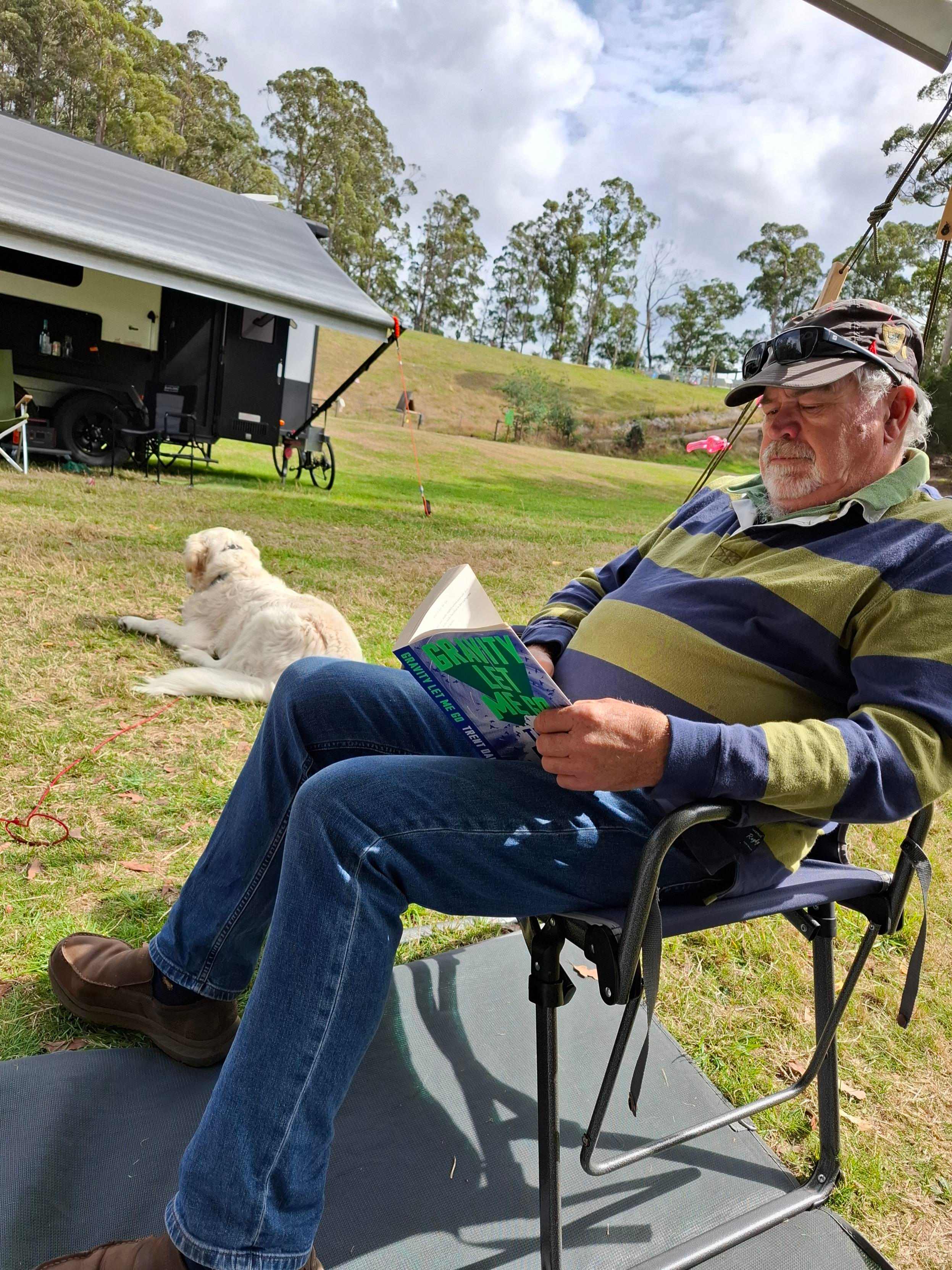 Peace, quiet, good book, happy day