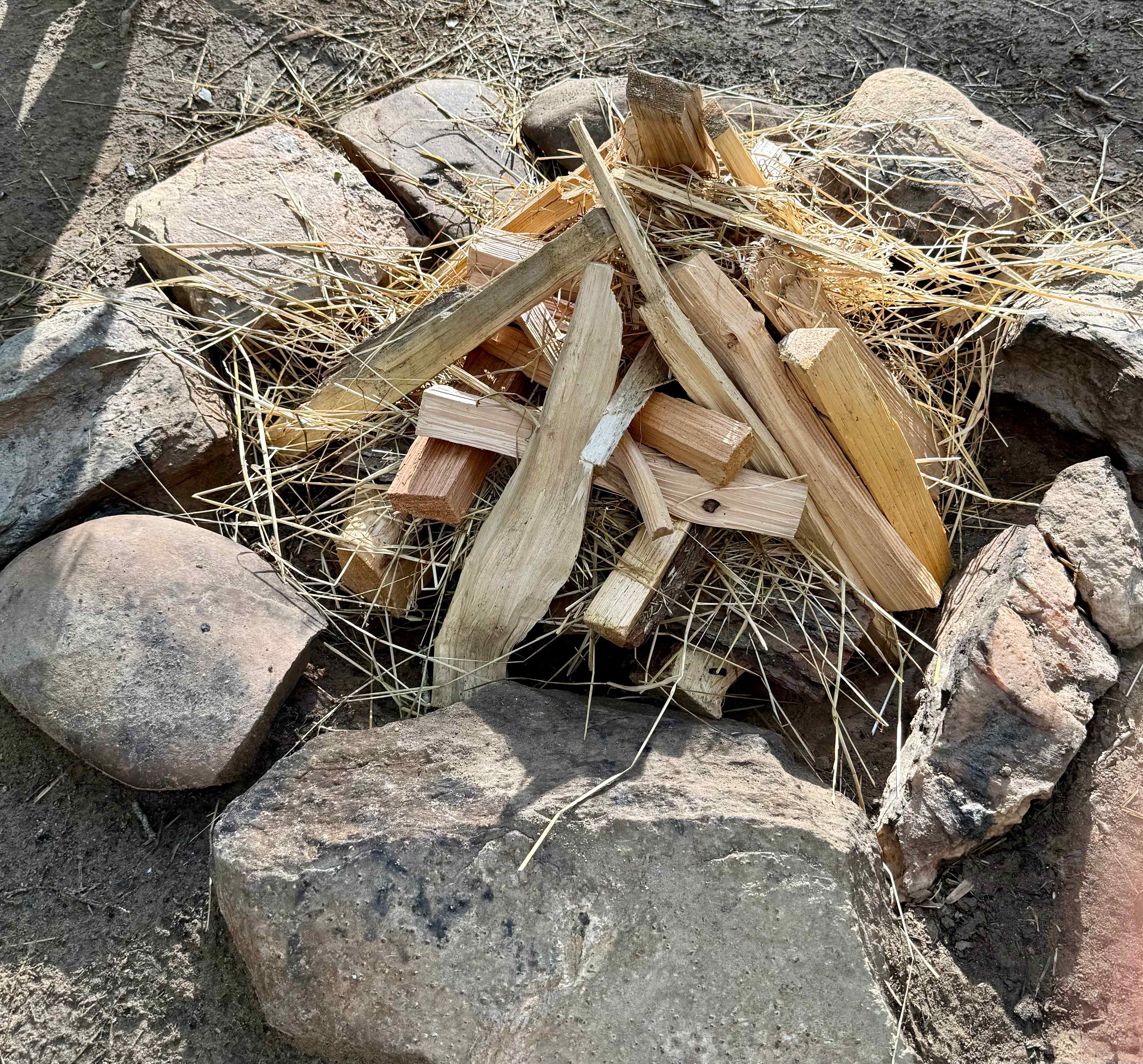 George already had the fire pit set-up and ready to go for us!