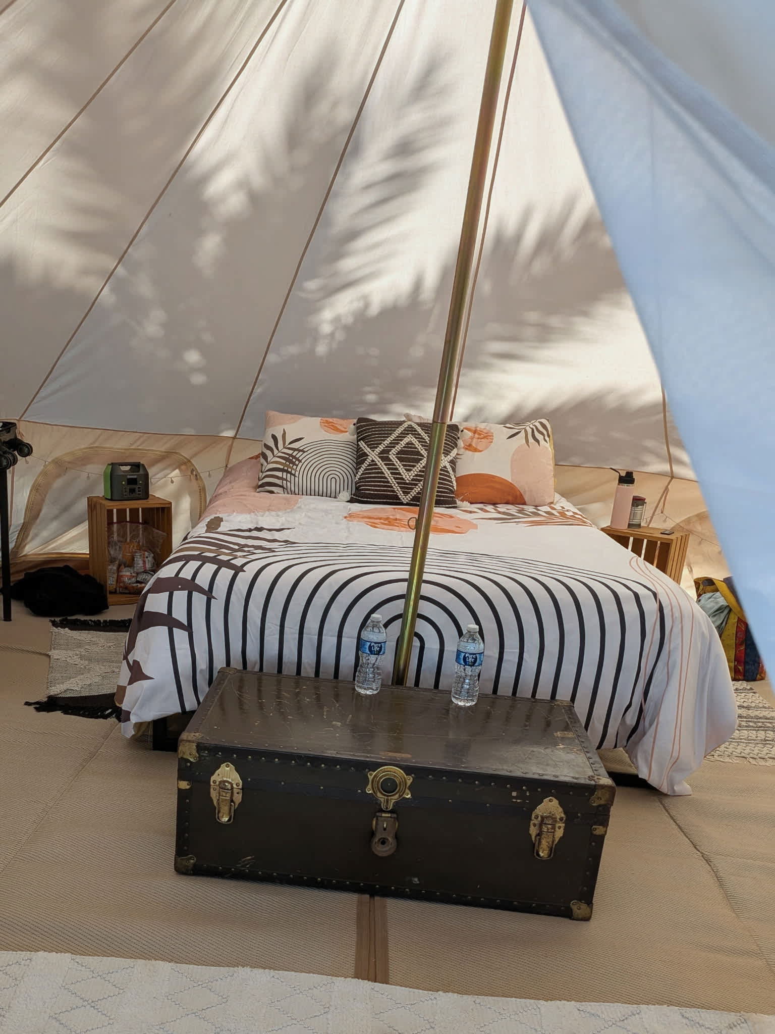 Inside my tent