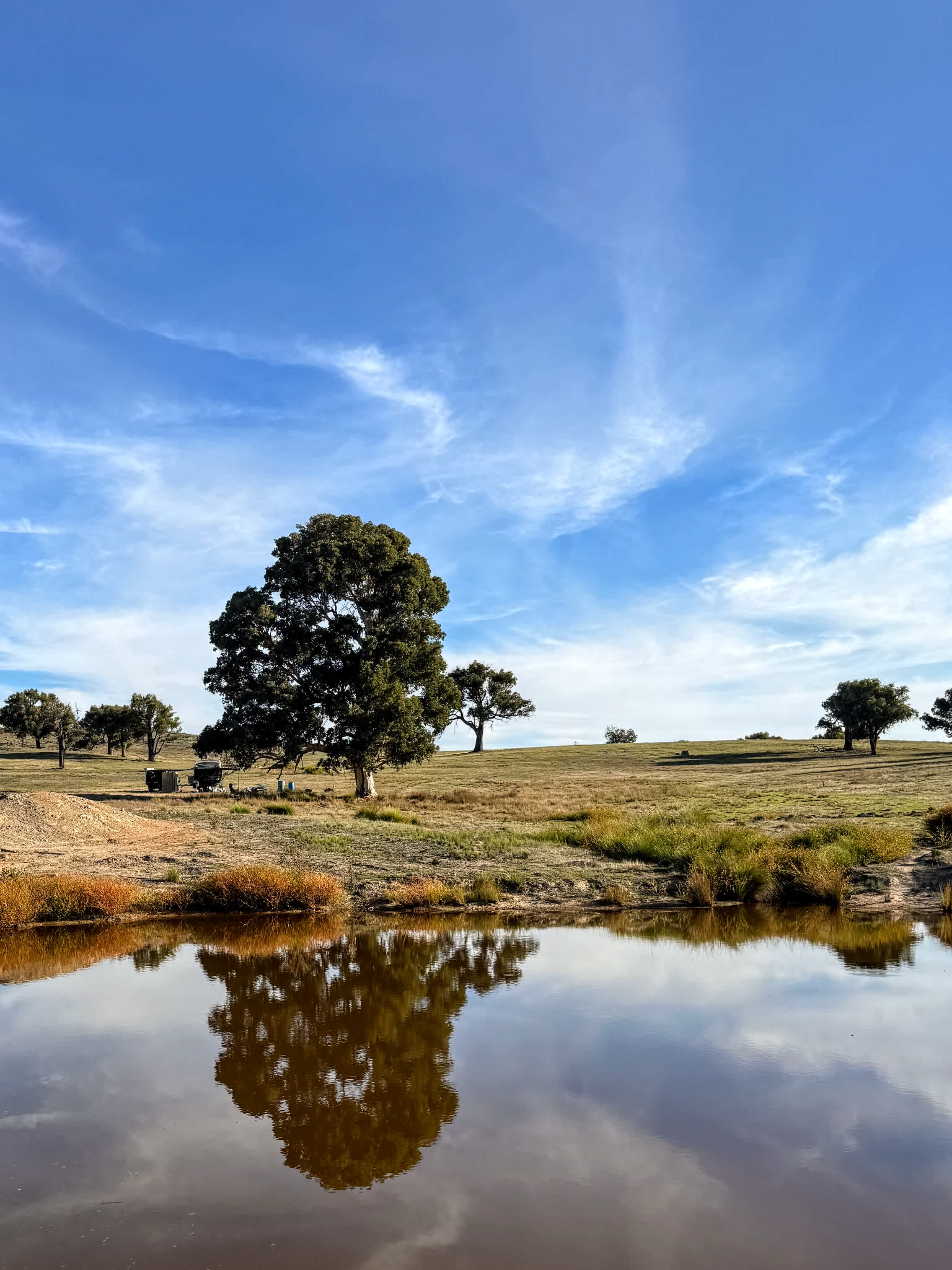 View to site from dam