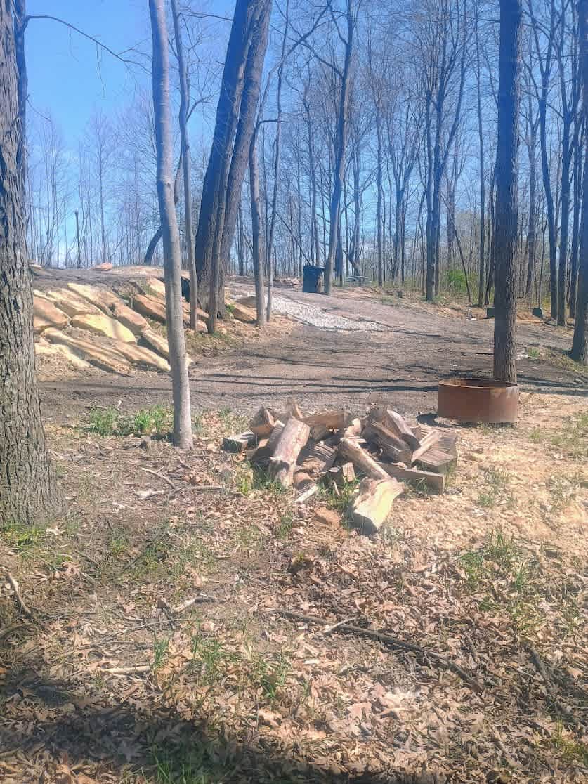 campsite Bigfoot Pathway bottom level campfire area
