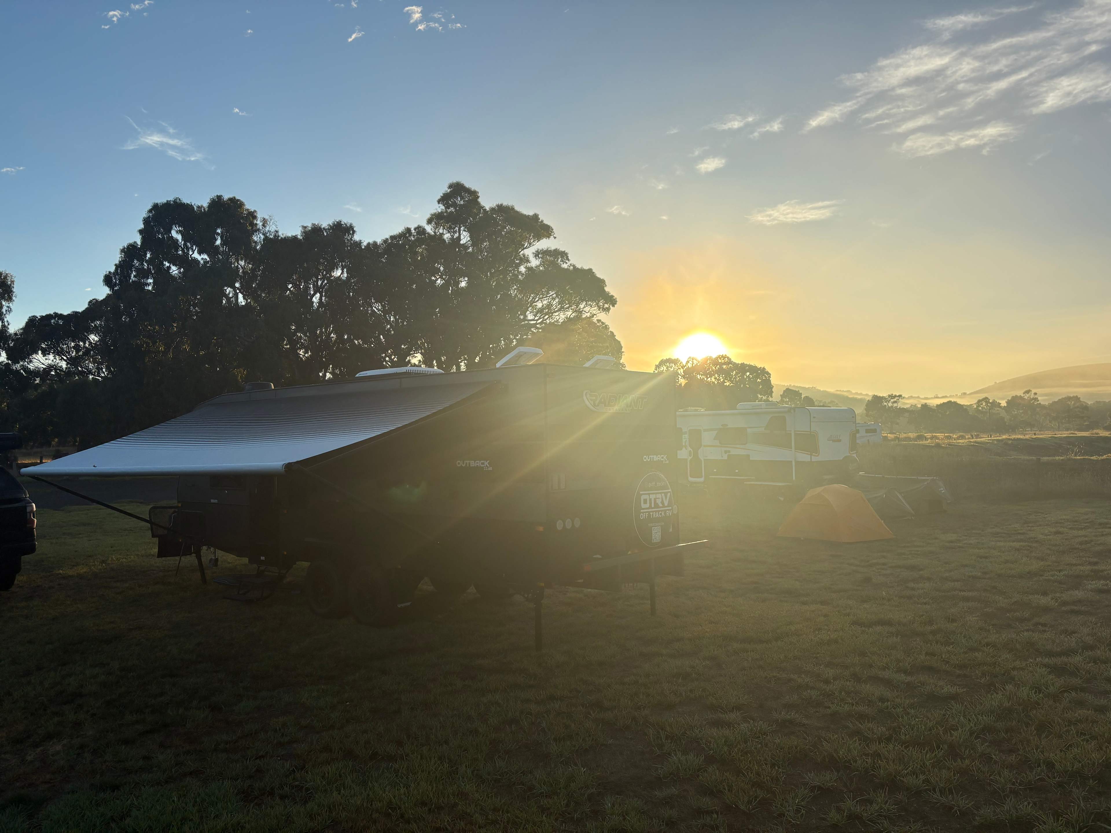 Left side parking gets the sunrise 