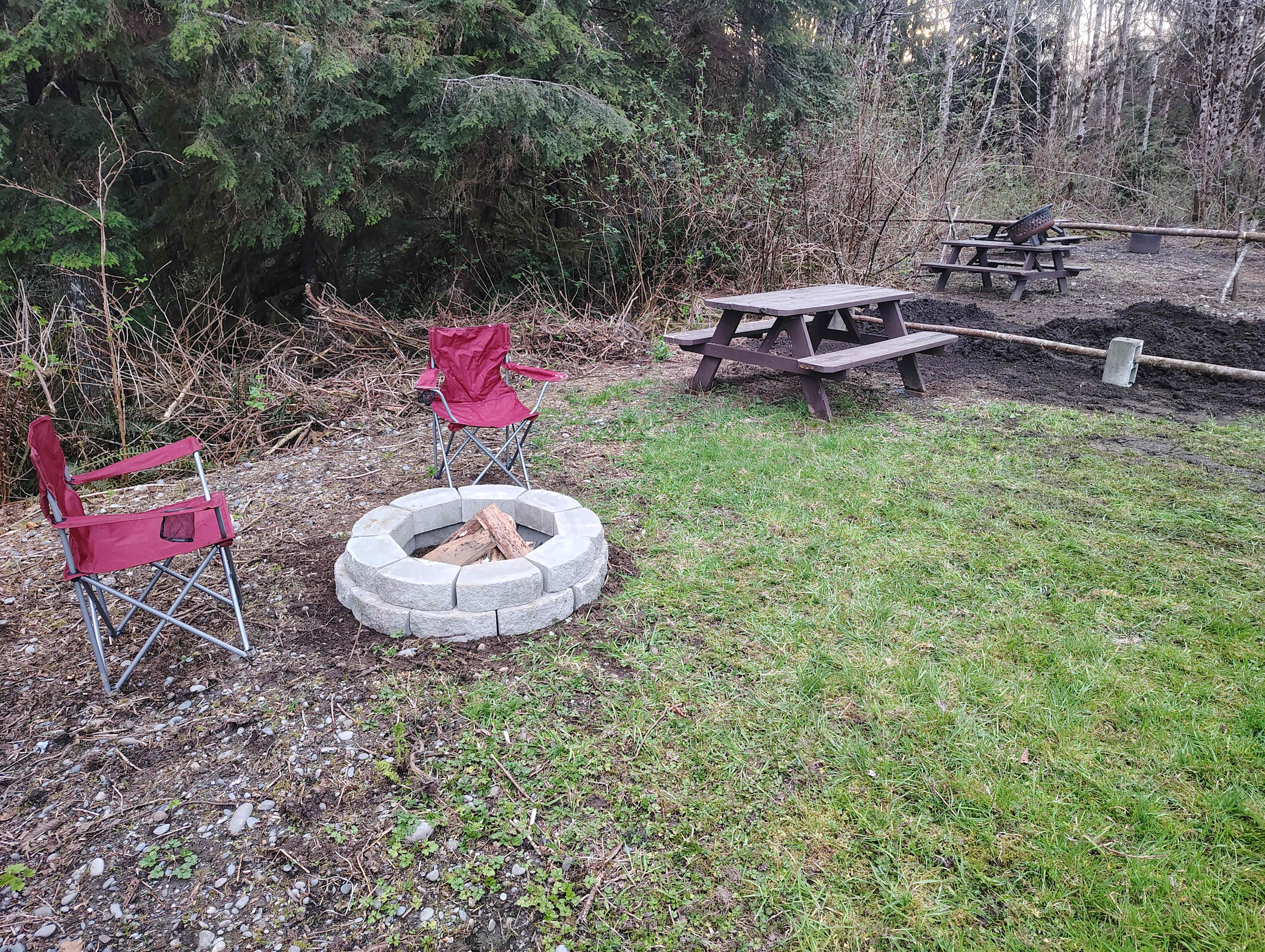 Camping chairs not provided.