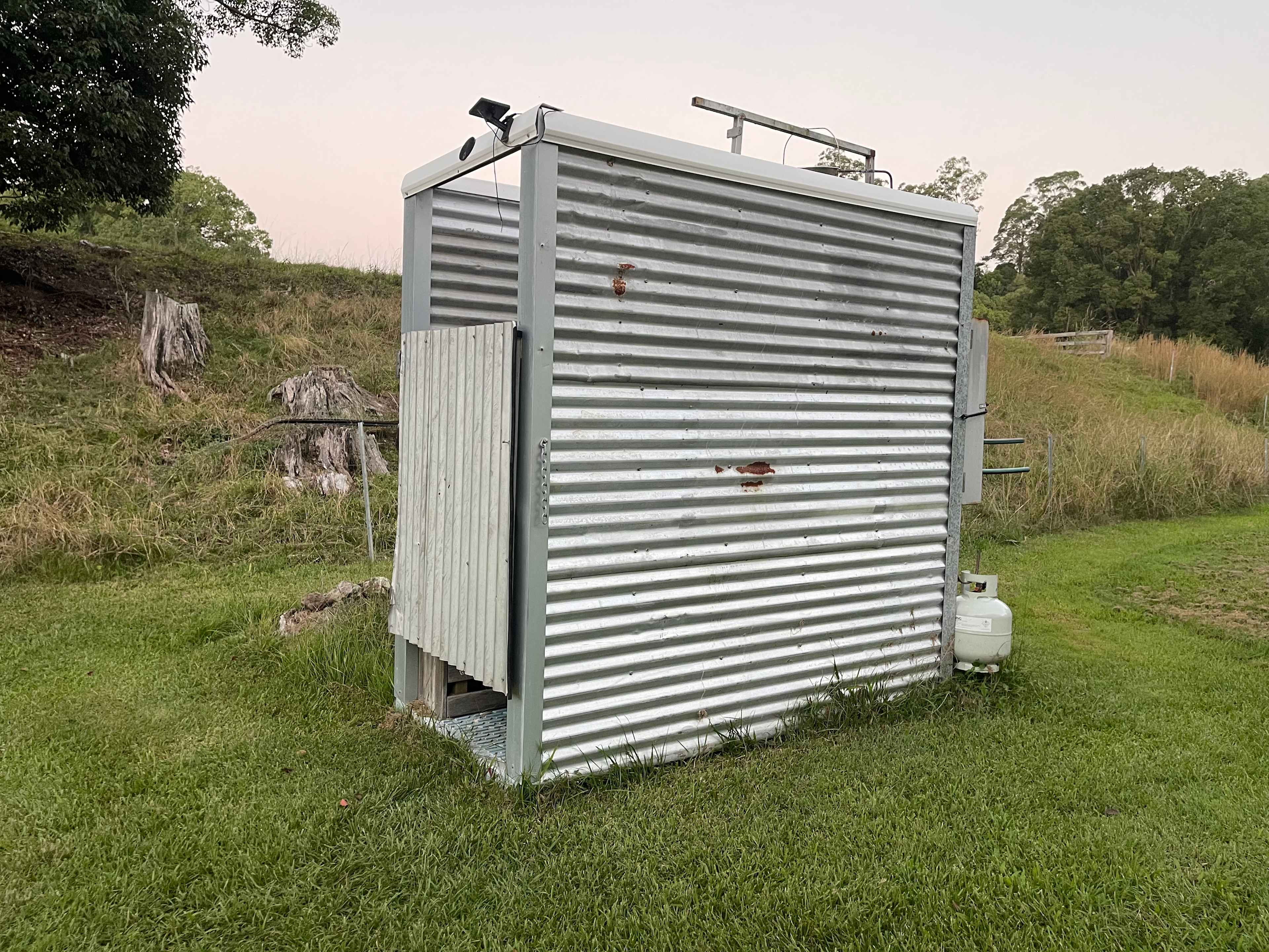 Cool open-air shower