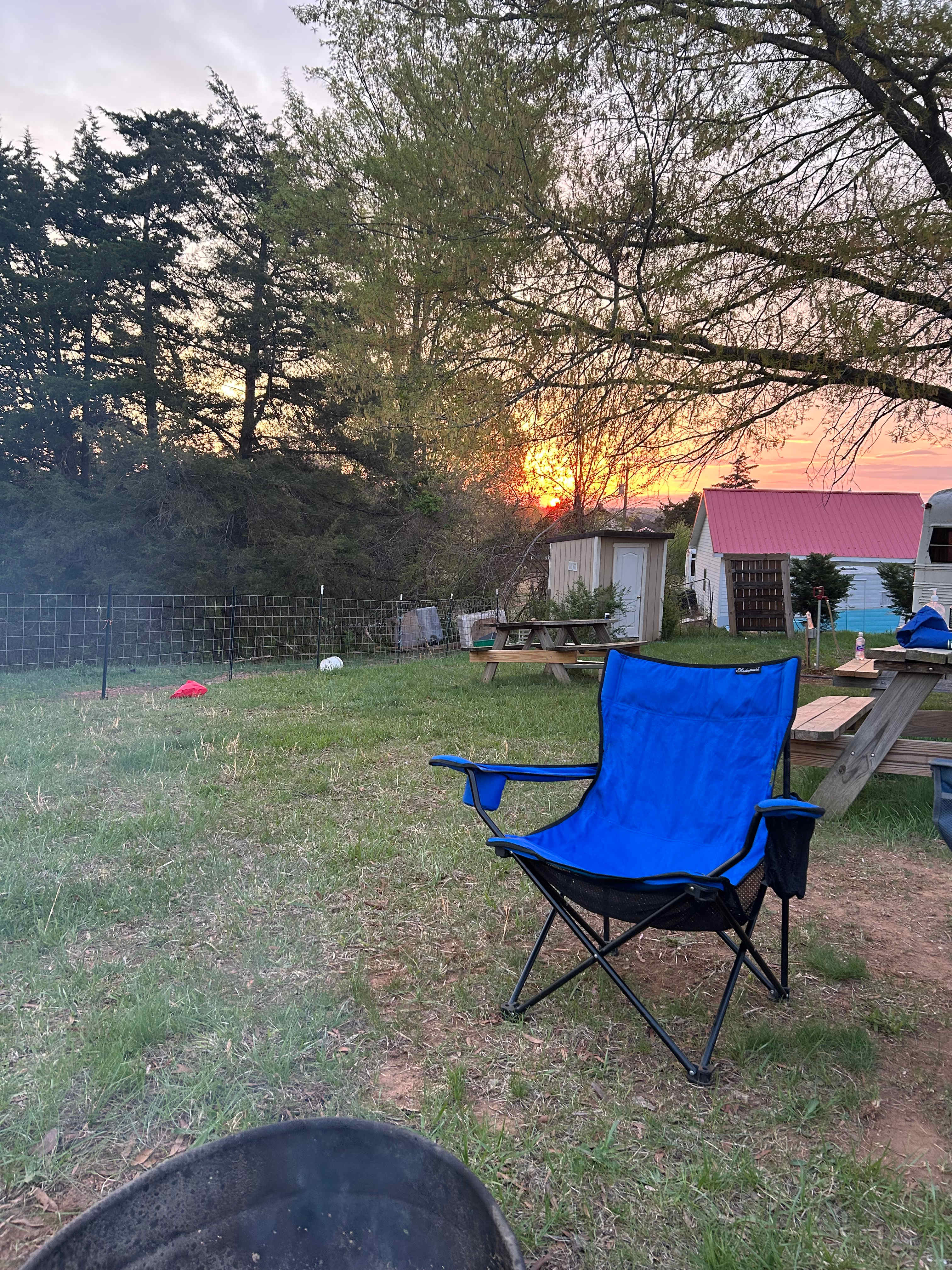 Front yard camping! 