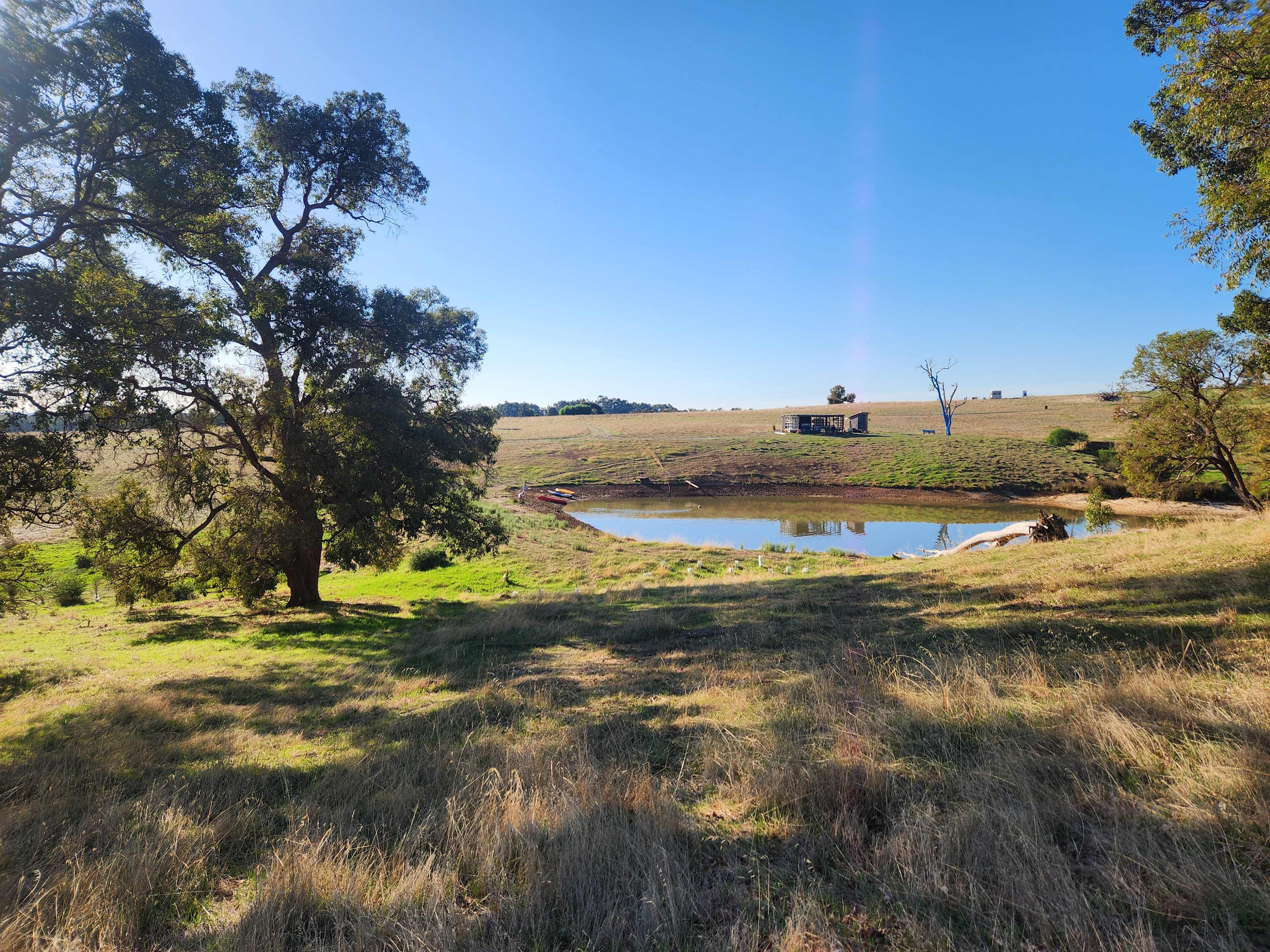 Taken from the Bush Camp - Dam with camp facilities above