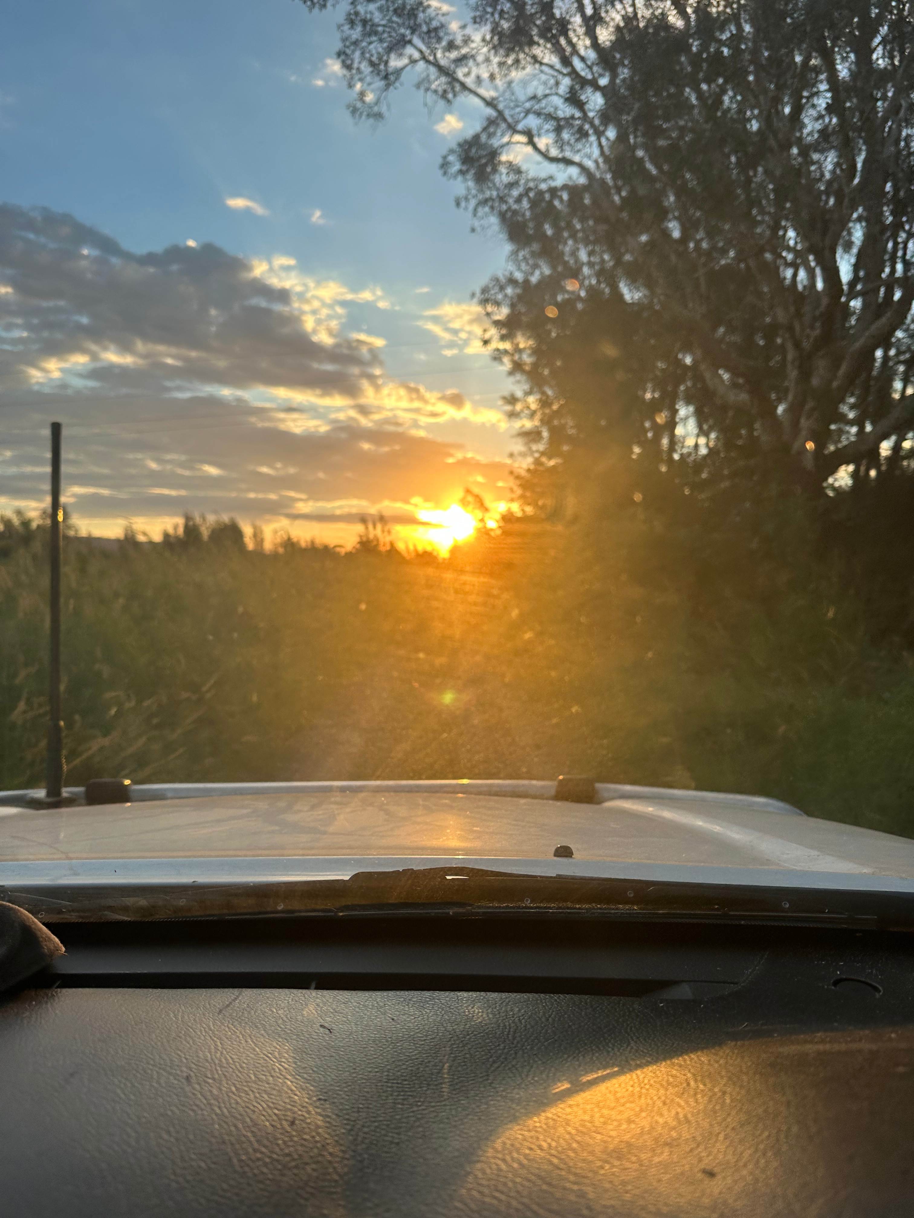 Sunset on the way in