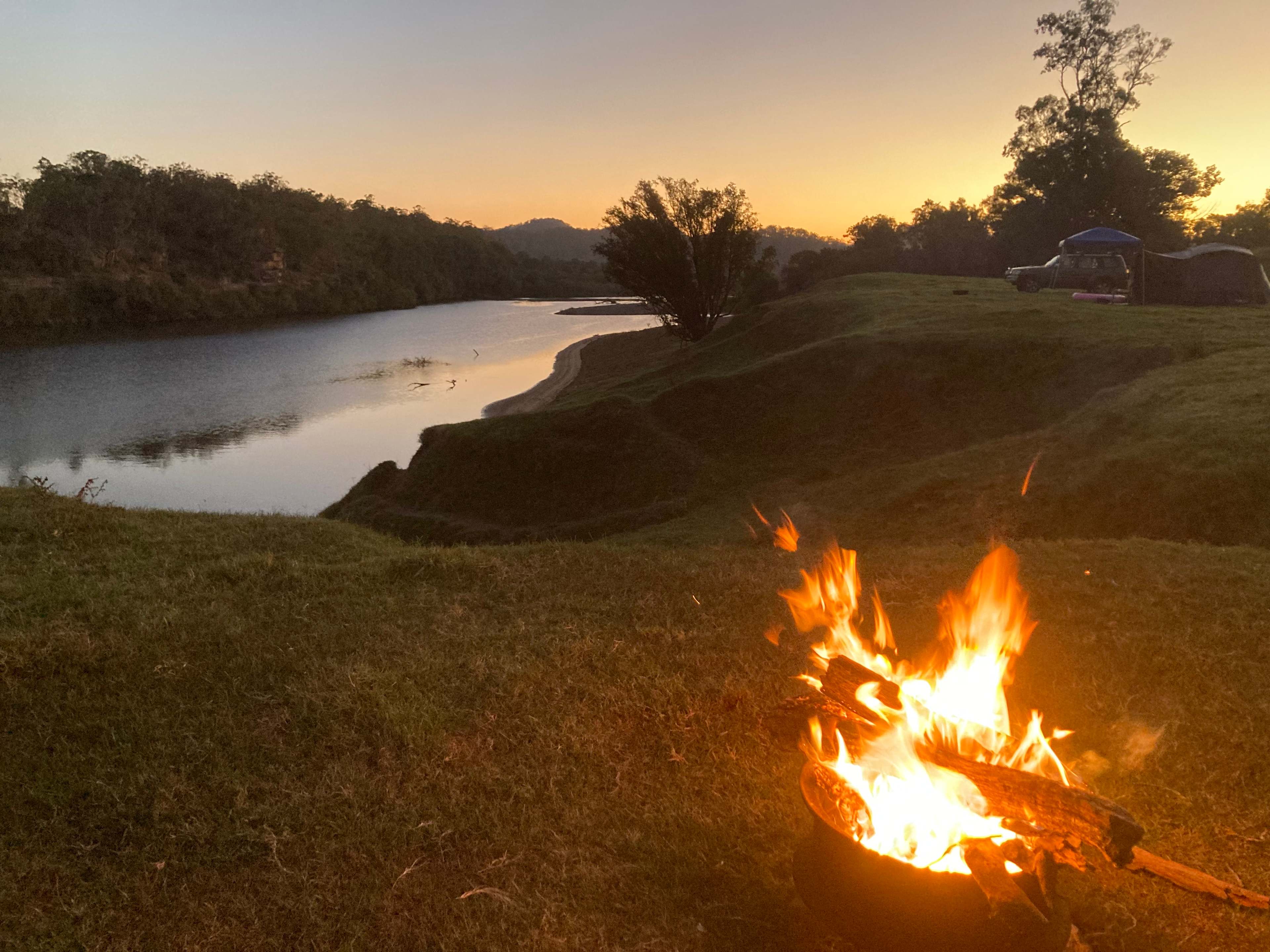 Just a fire on a sunset 