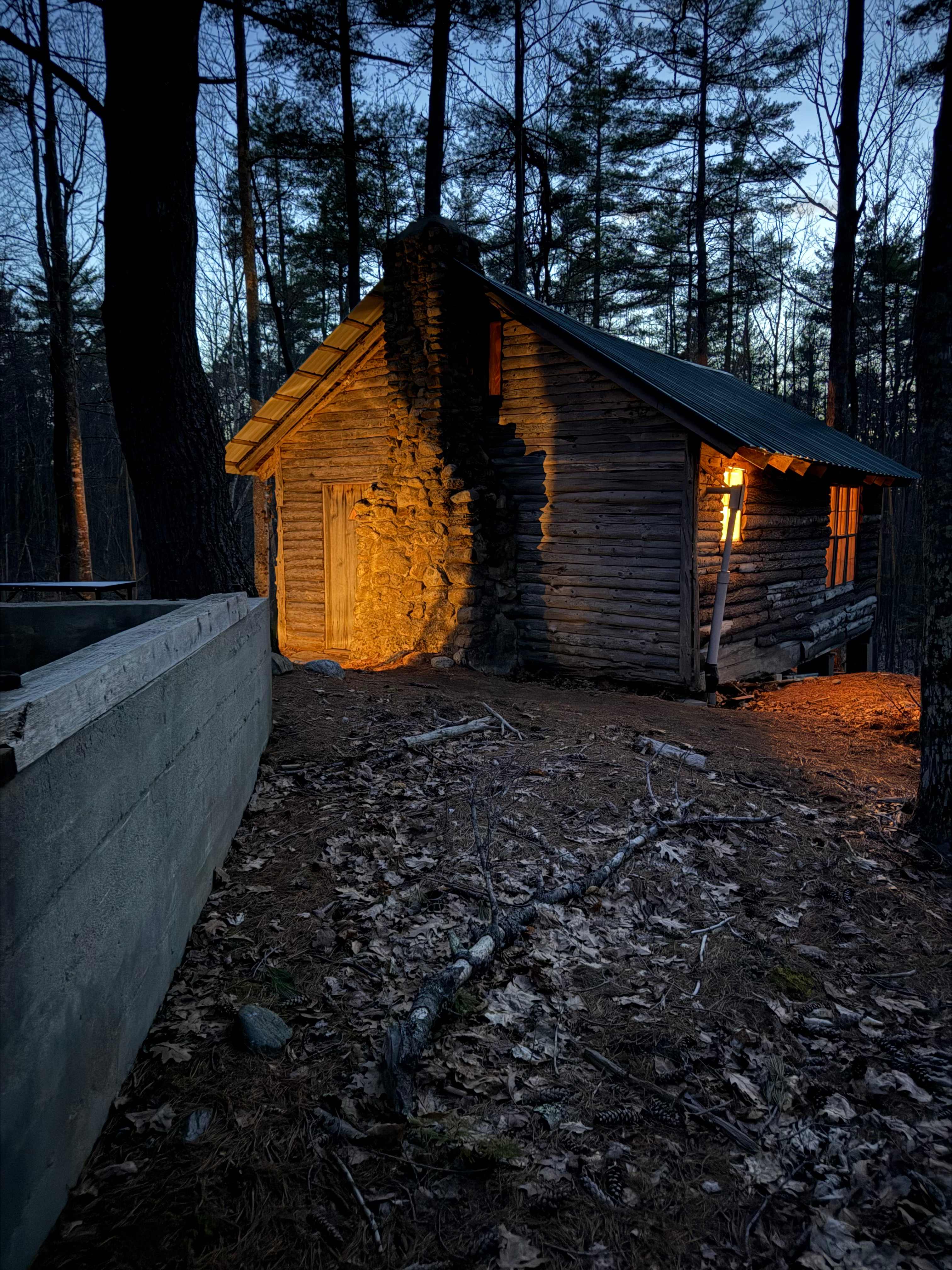 At night 