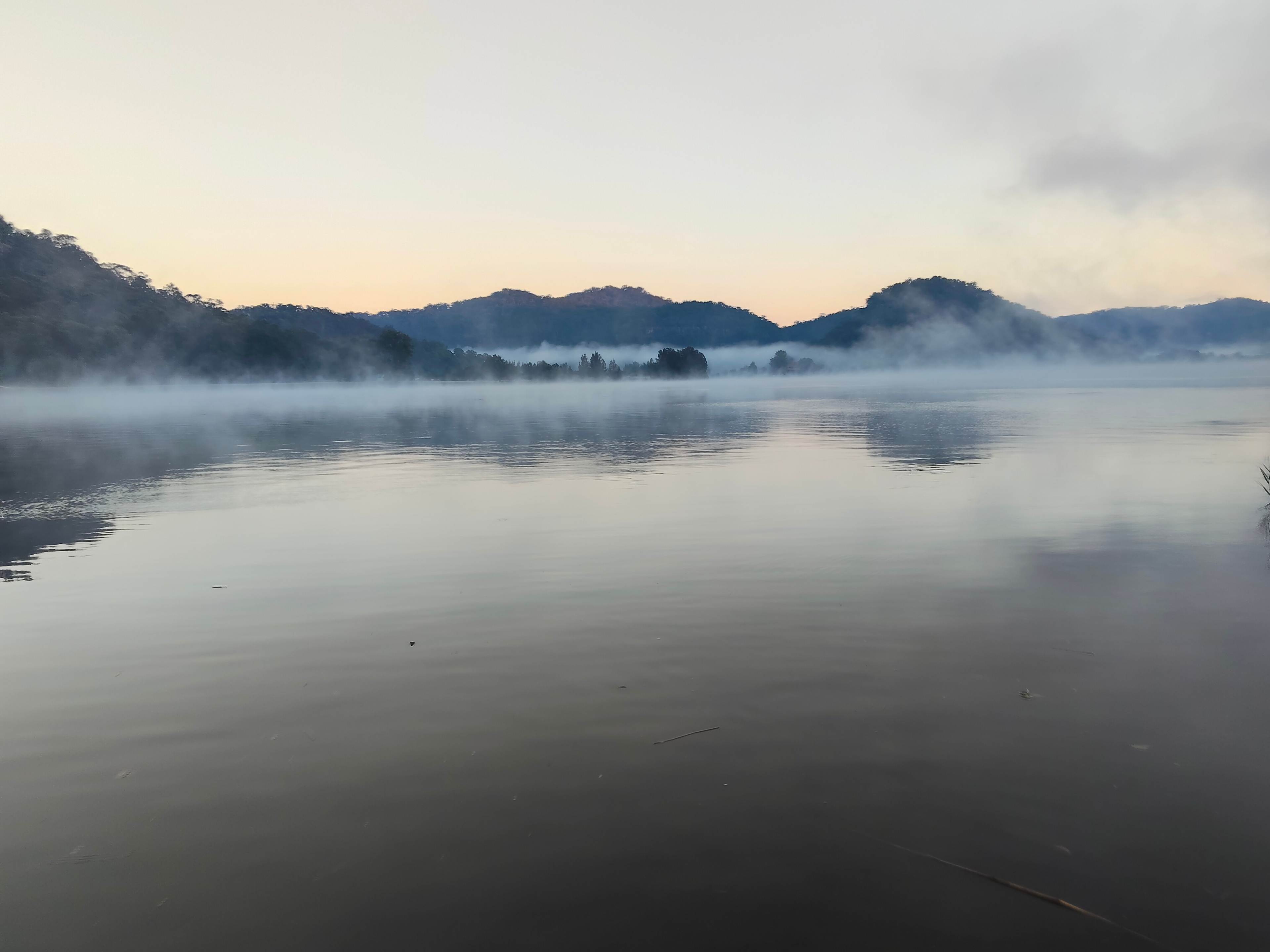 Morning mist on from camp site