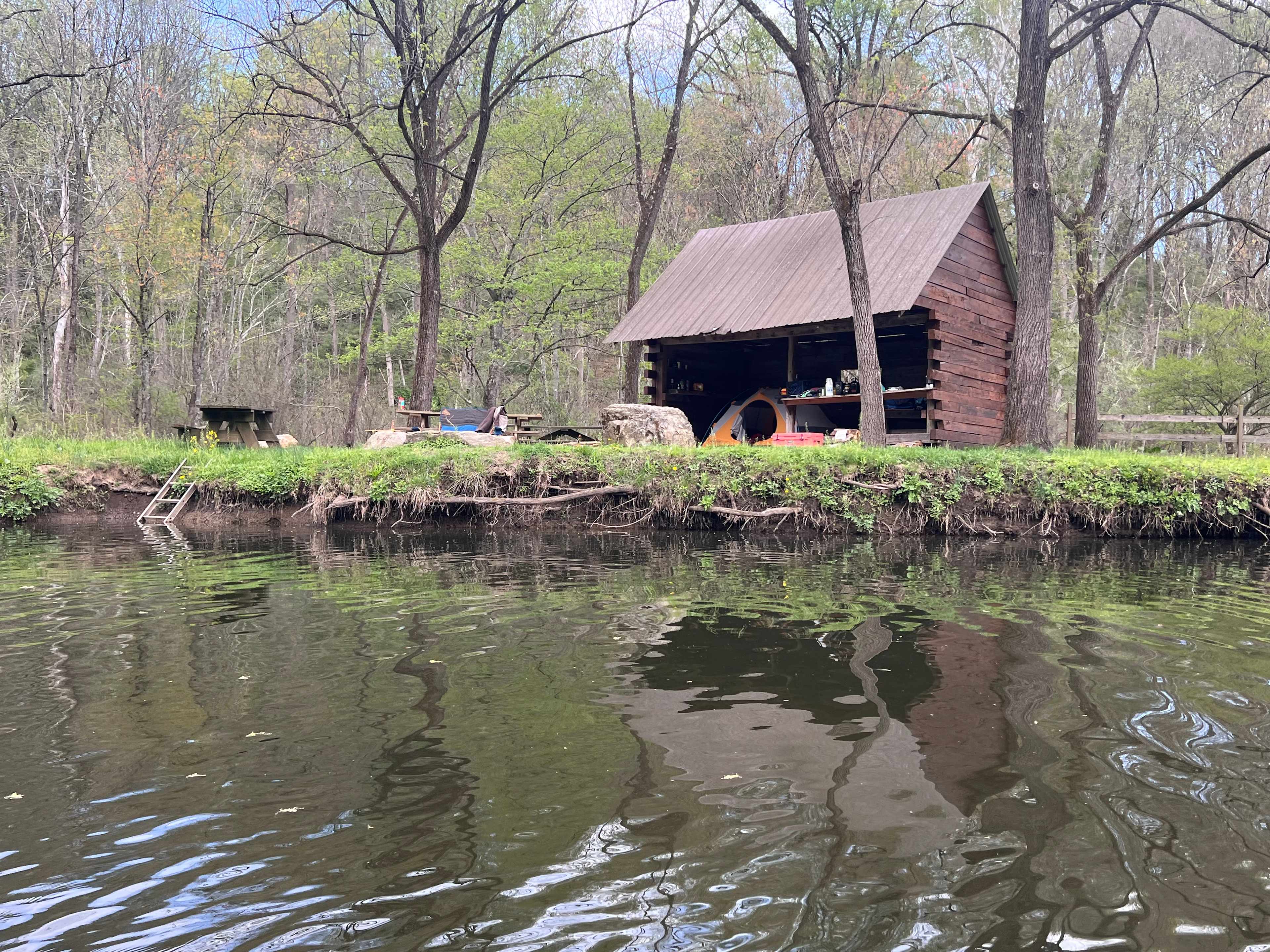view from the canoe