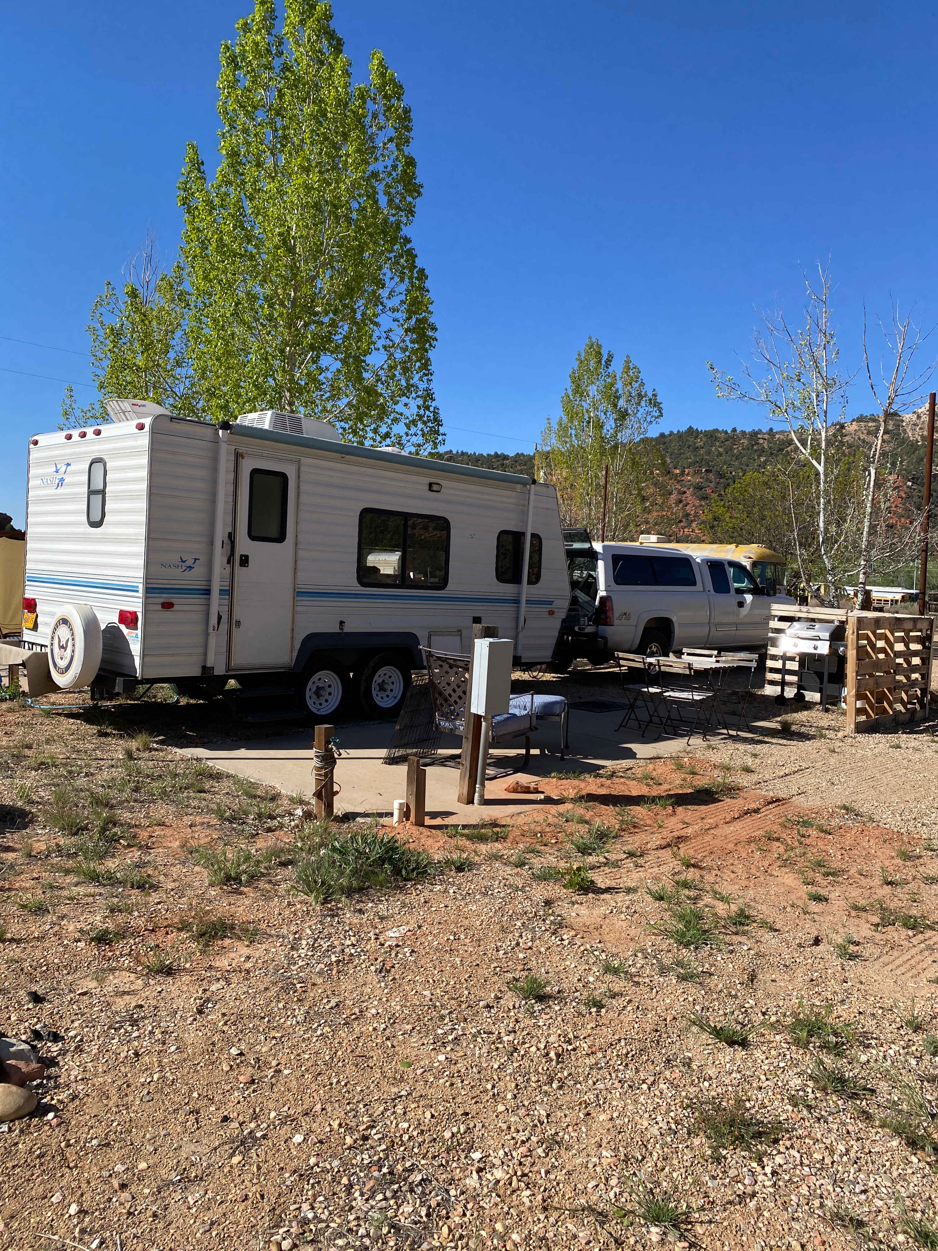 Our setup: 43 ft long