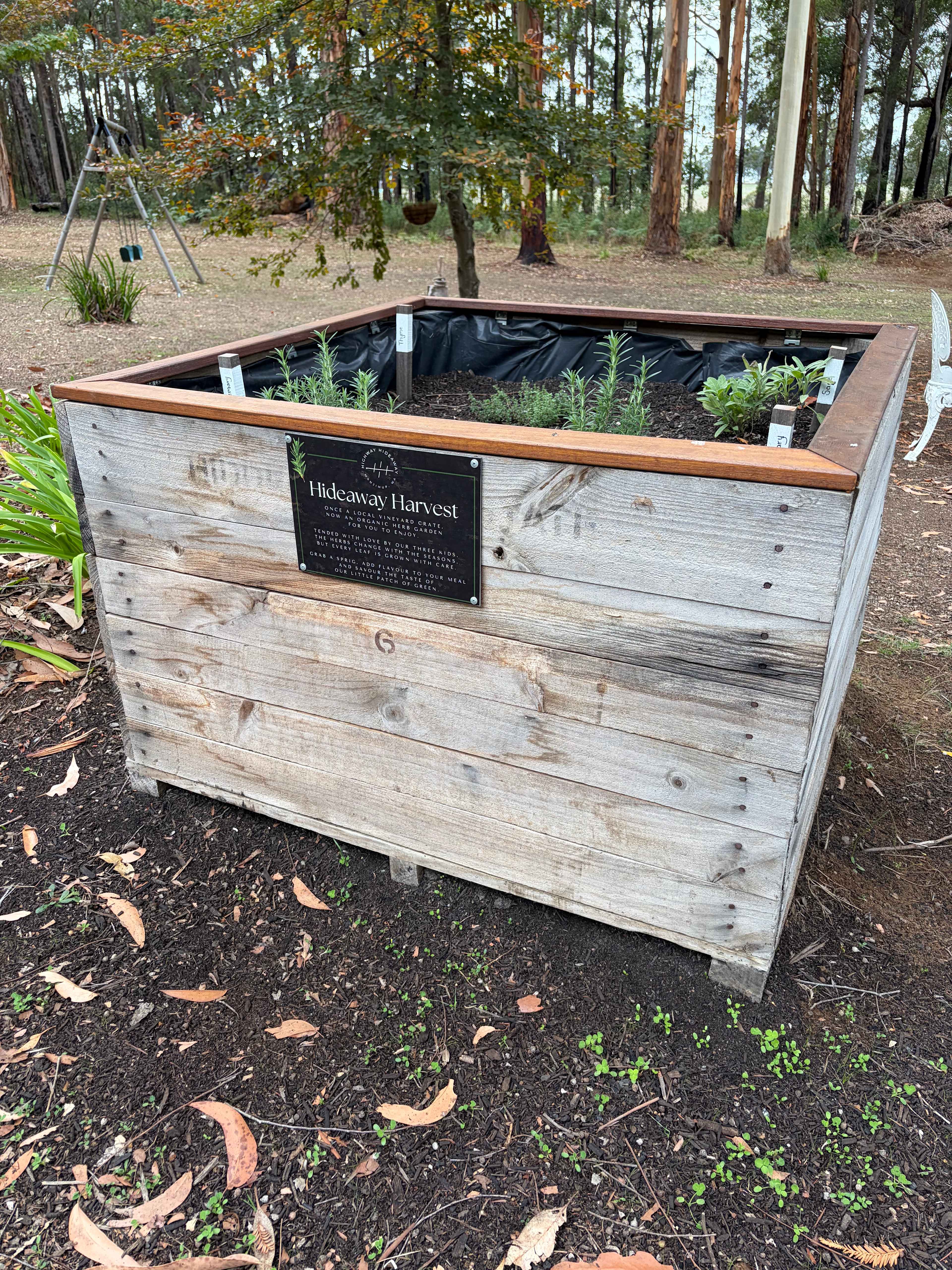 Hideaway Herb Garden for guest use