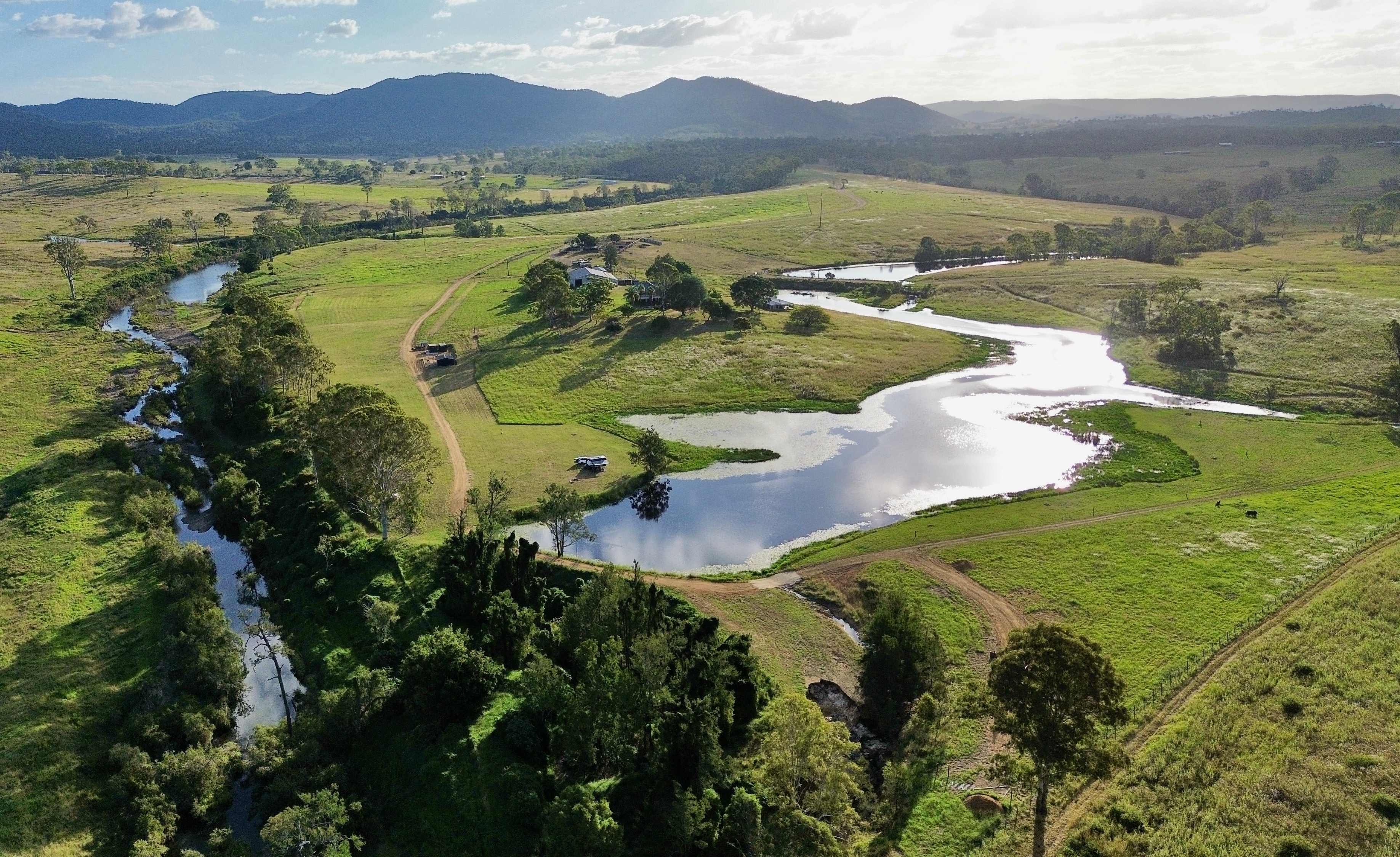Aerial view of campground. 
