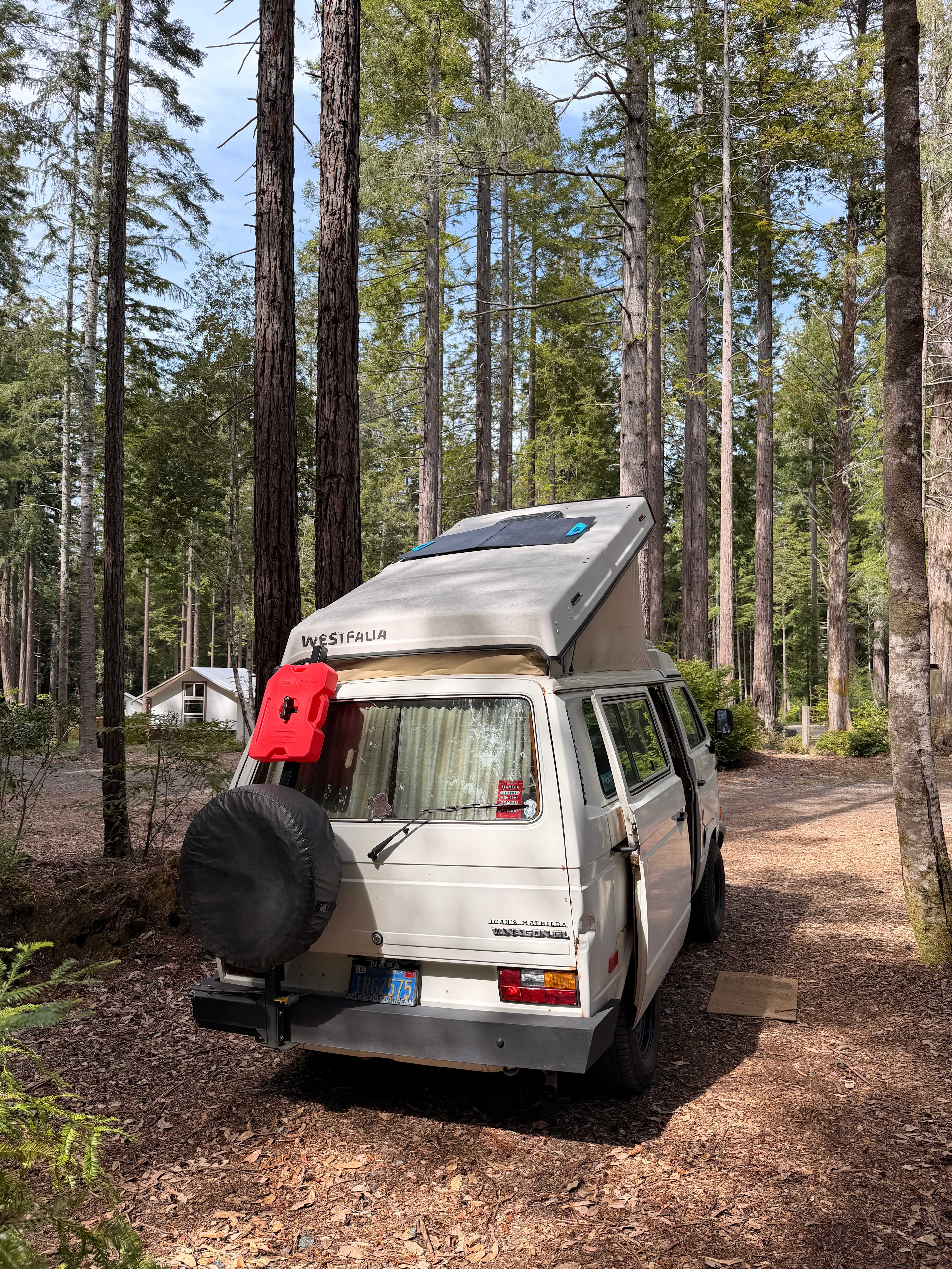 Secluded but still close to bathrooms and outdoor kitchen