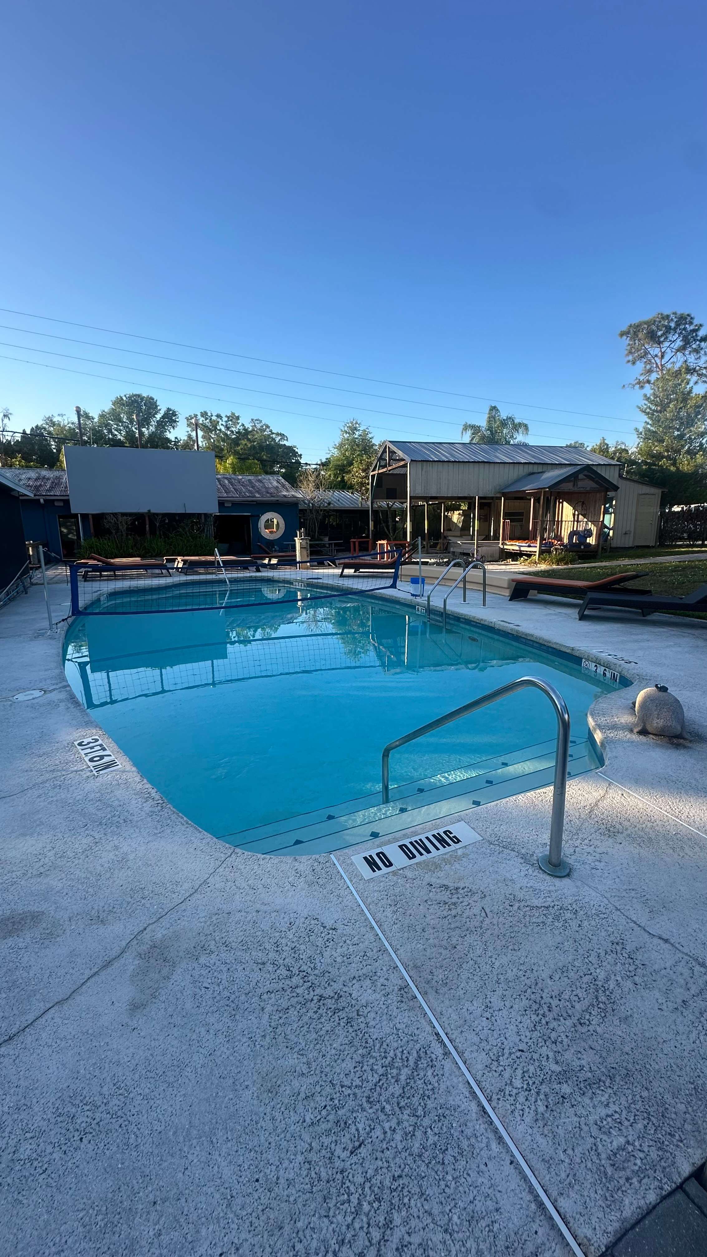 Warm and buoyant pool. 