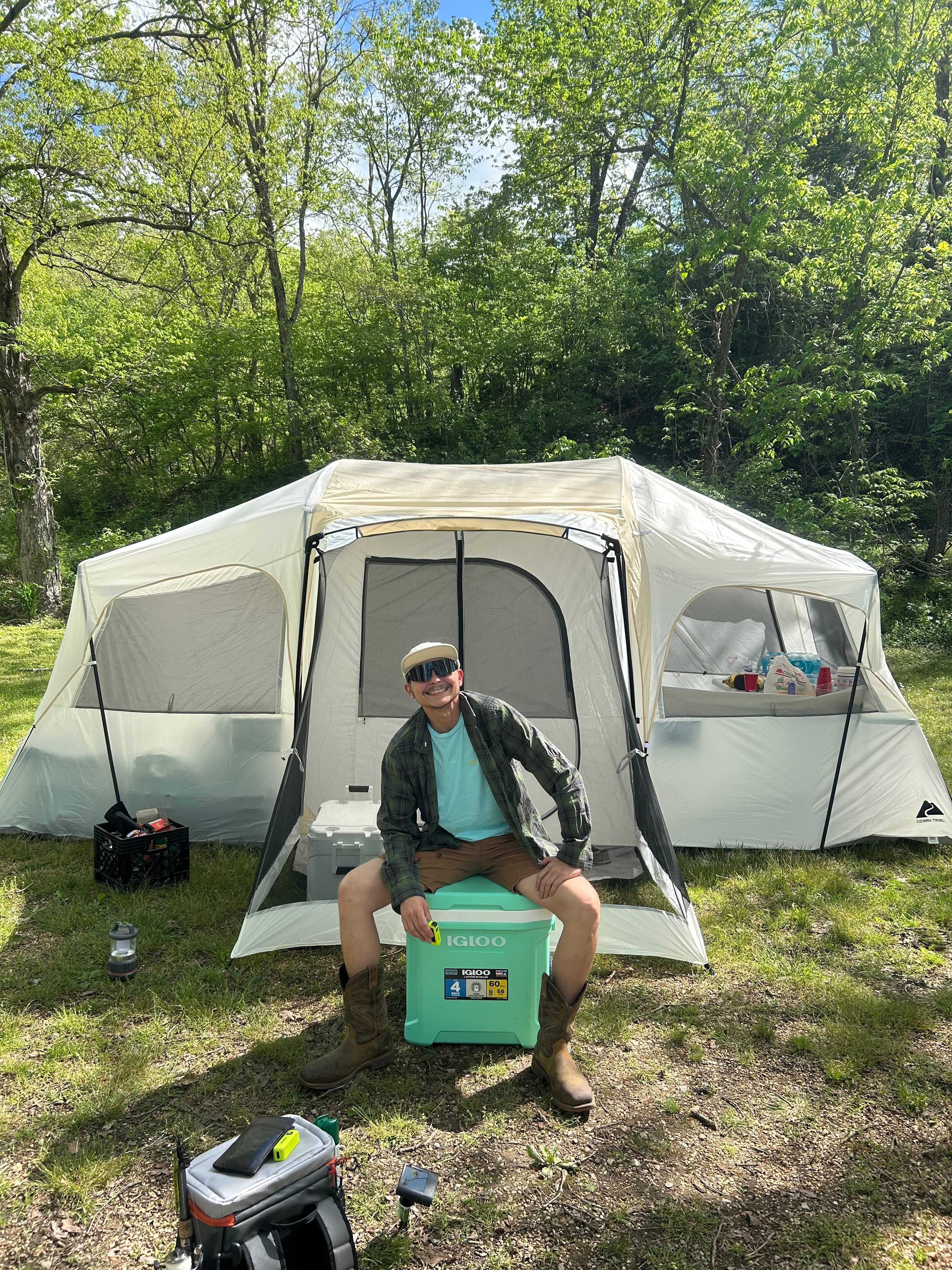 Creekside camping site for measure 12 person tent