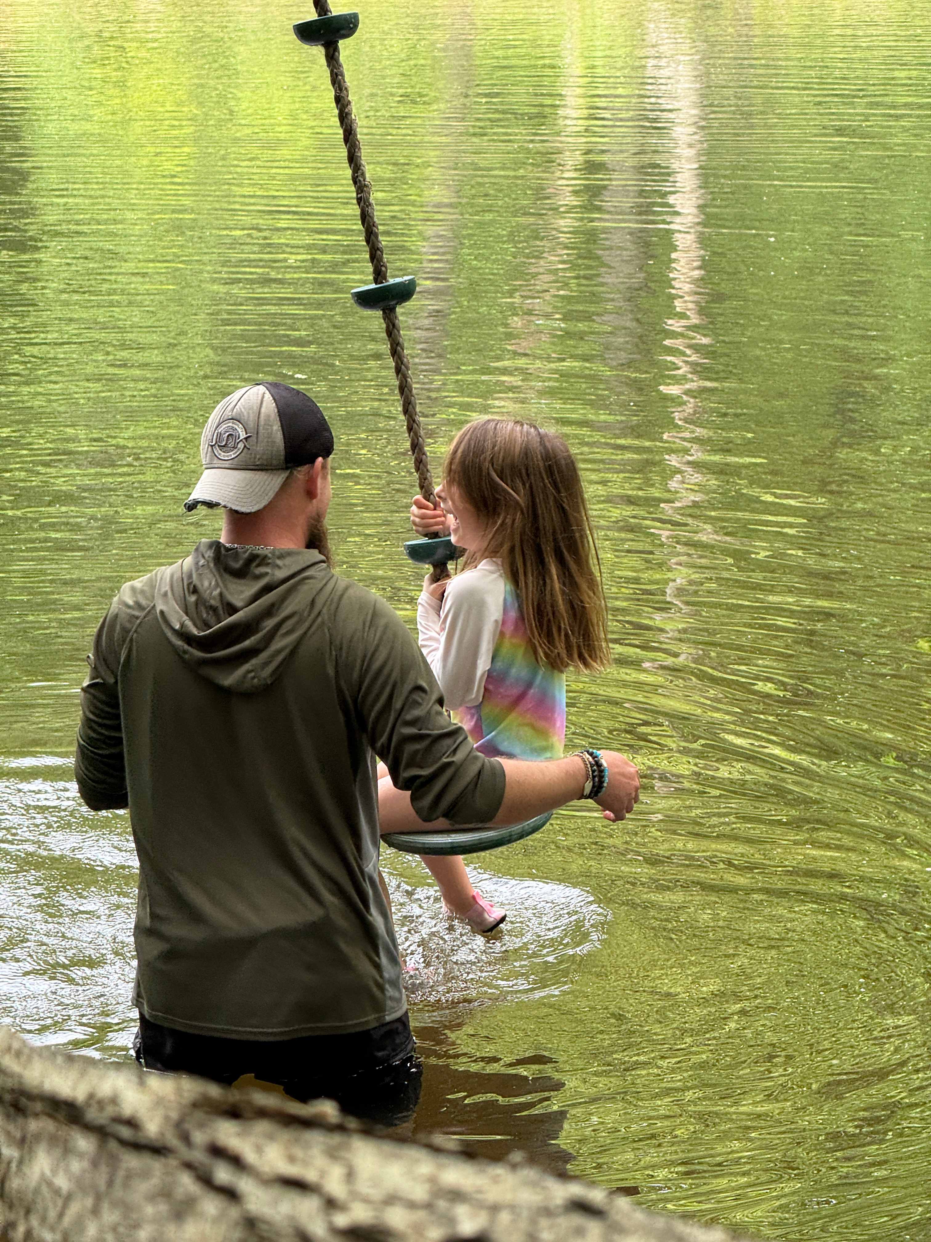 Creek rope swing!