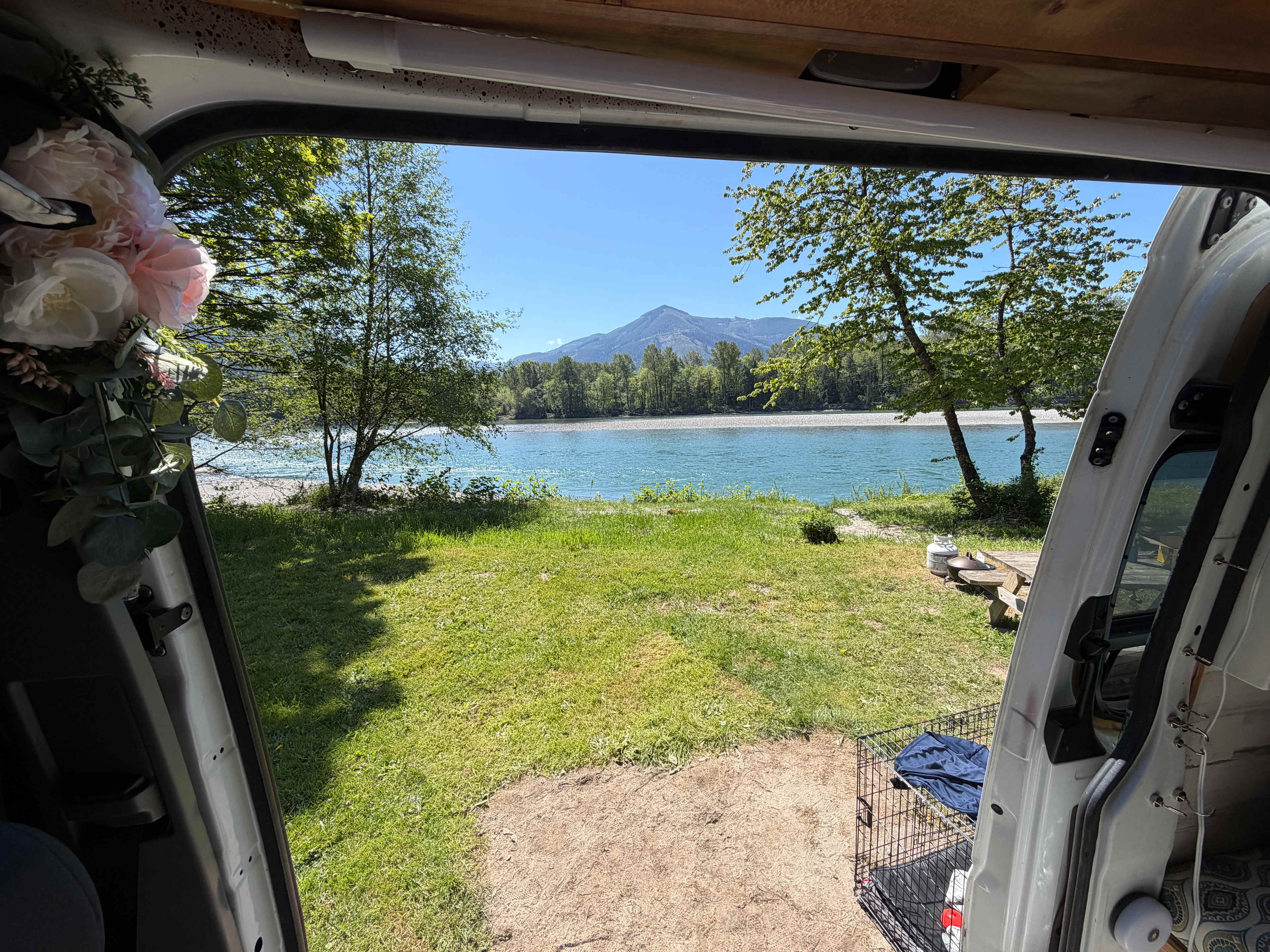 Skagit river camping and sauna