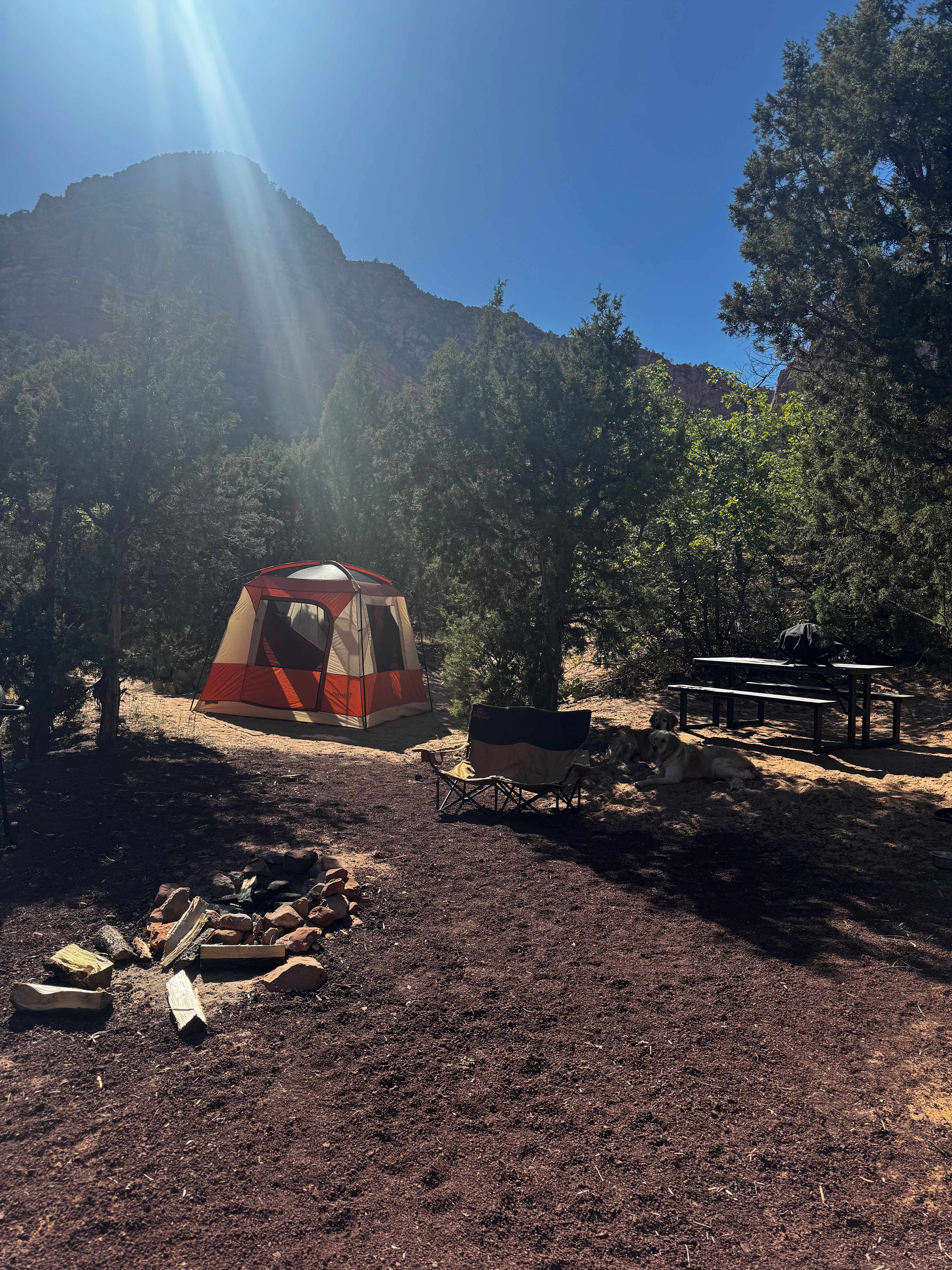 Campsite #4 late afternoon check in