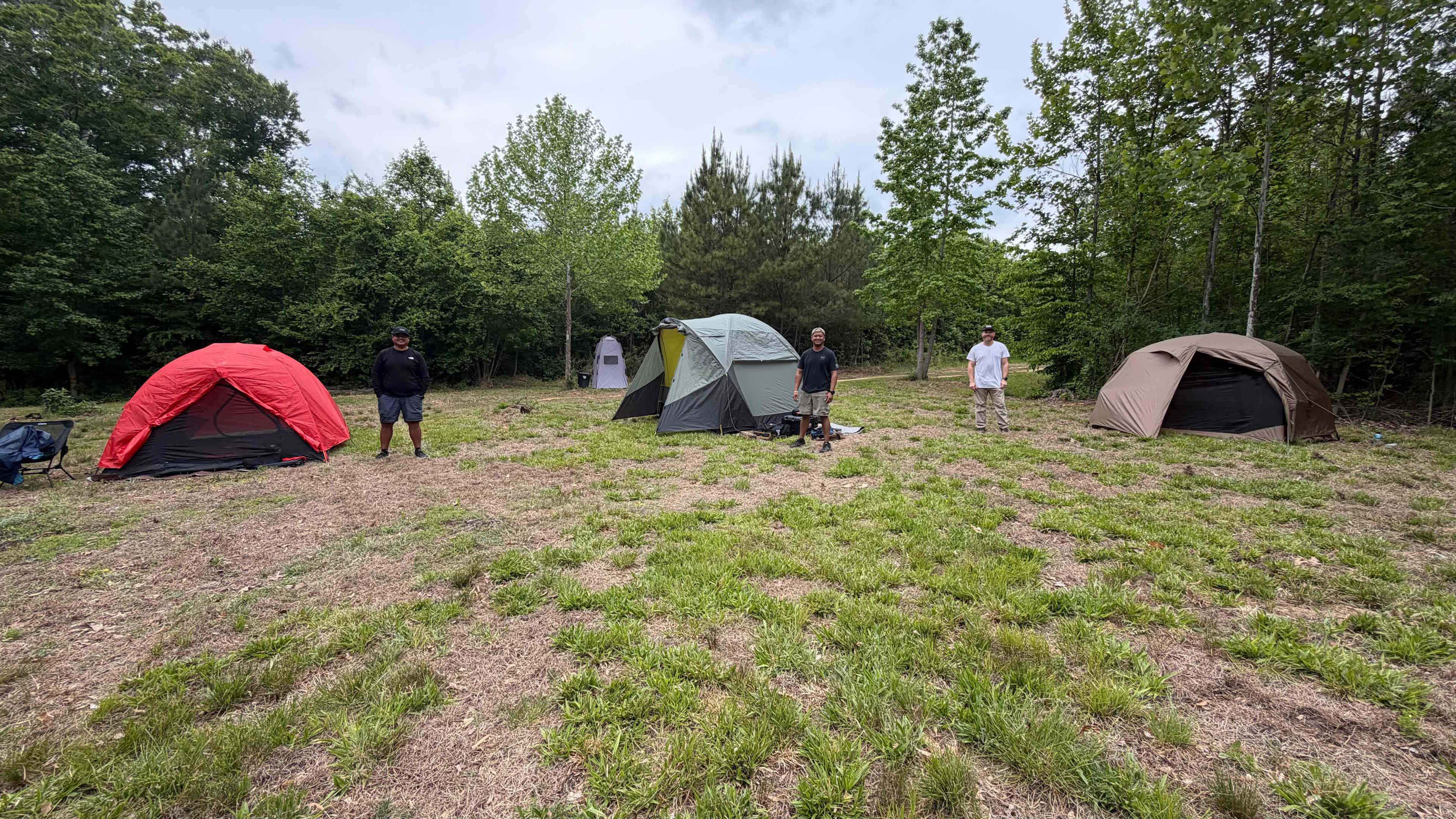 All of us by our tents